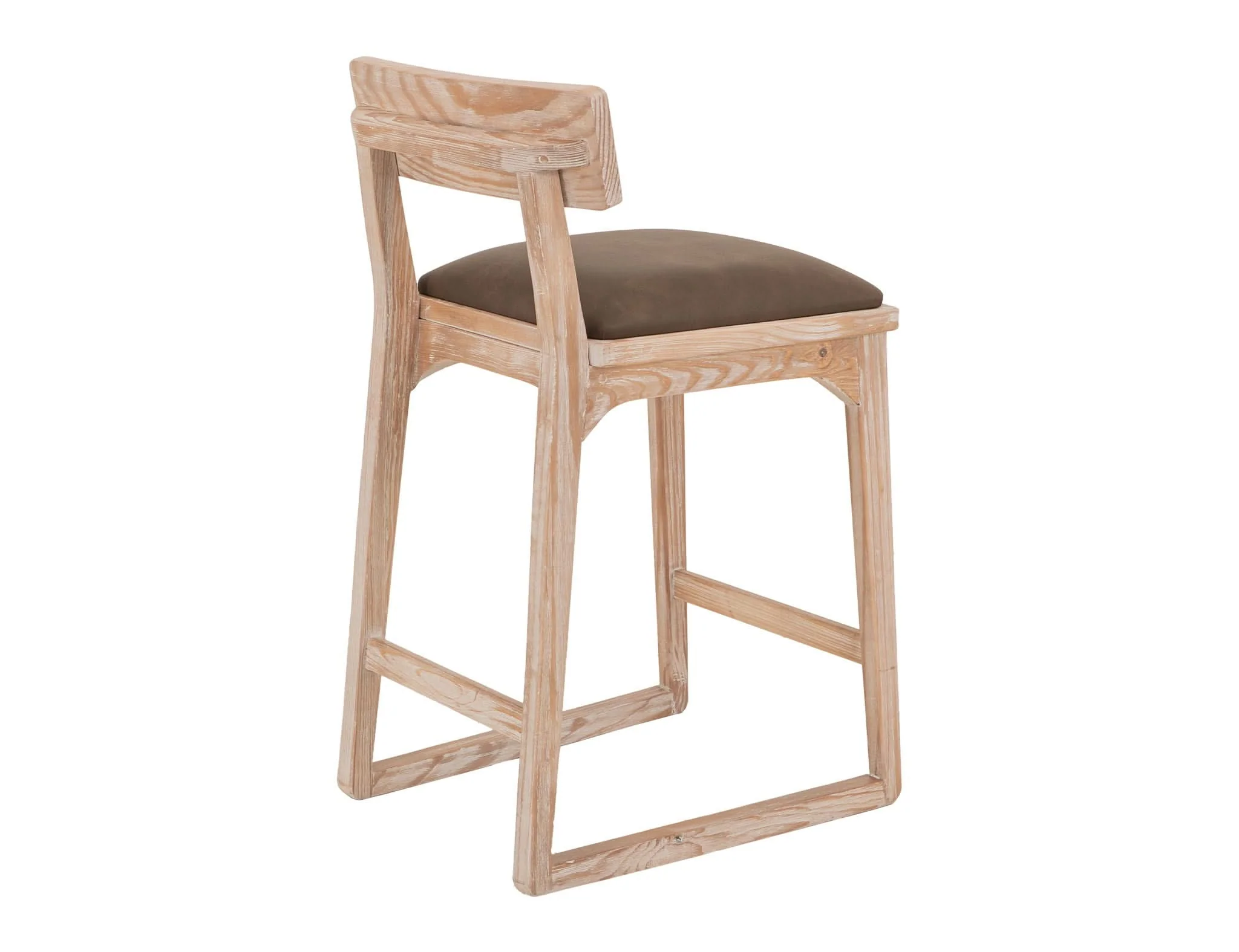Balam - 30" Upholstered Barstool (Set of 2) - Light Brown / Dark Brown - Image 3