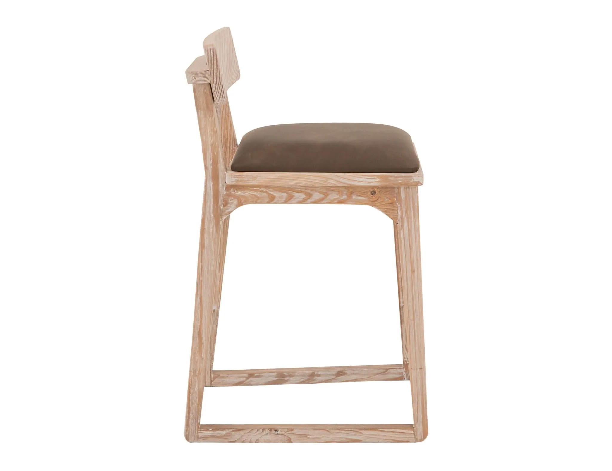 Balam - 30" Upholstered Barstool (Set of 2) - Light Brown / Dark Brown - Image 4