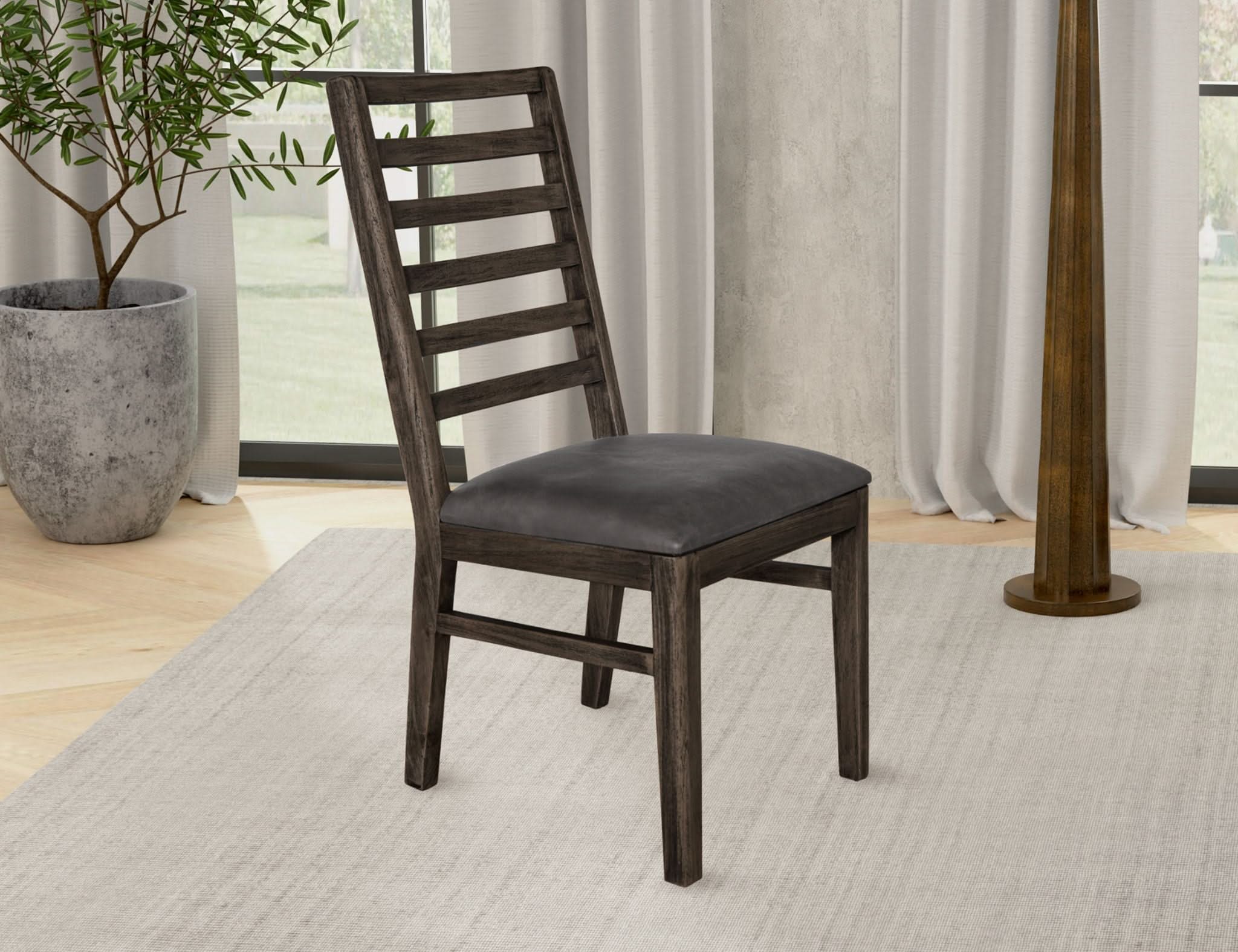 Balam - Chair (Set of 2) - Oil Black - Image 2