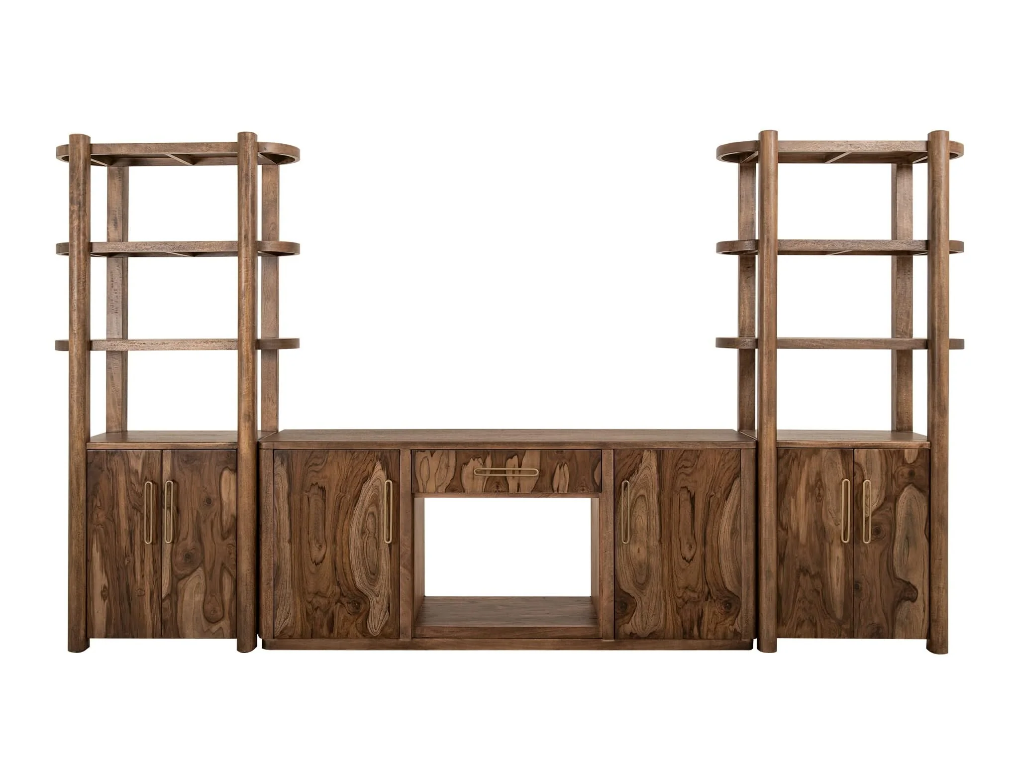Balam - Pier With 2 Door And 3 Shelf - Light Brown - Image 2