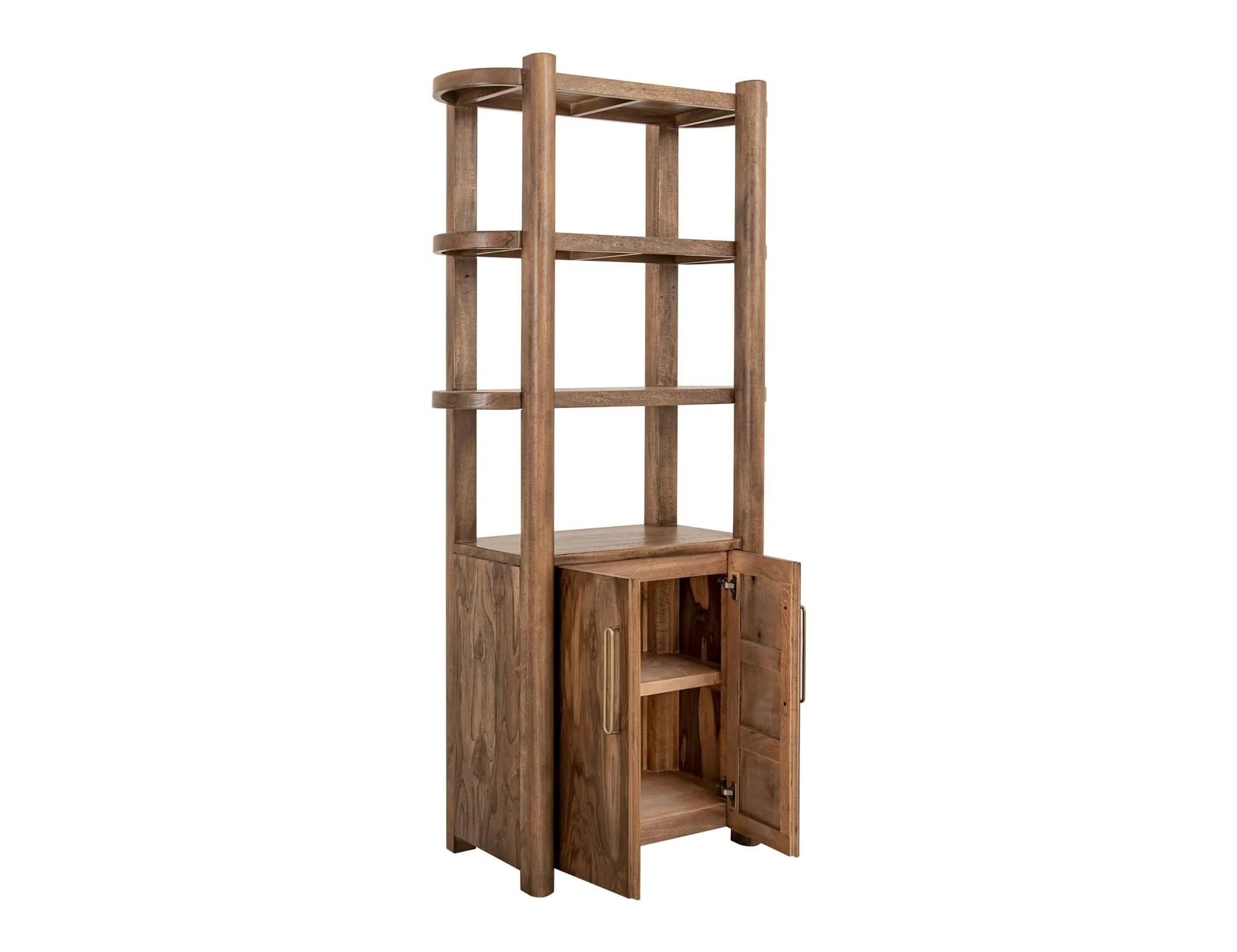 Balam - Pier With 2 Door And 3 Shelf - Light Brown - Image 4
