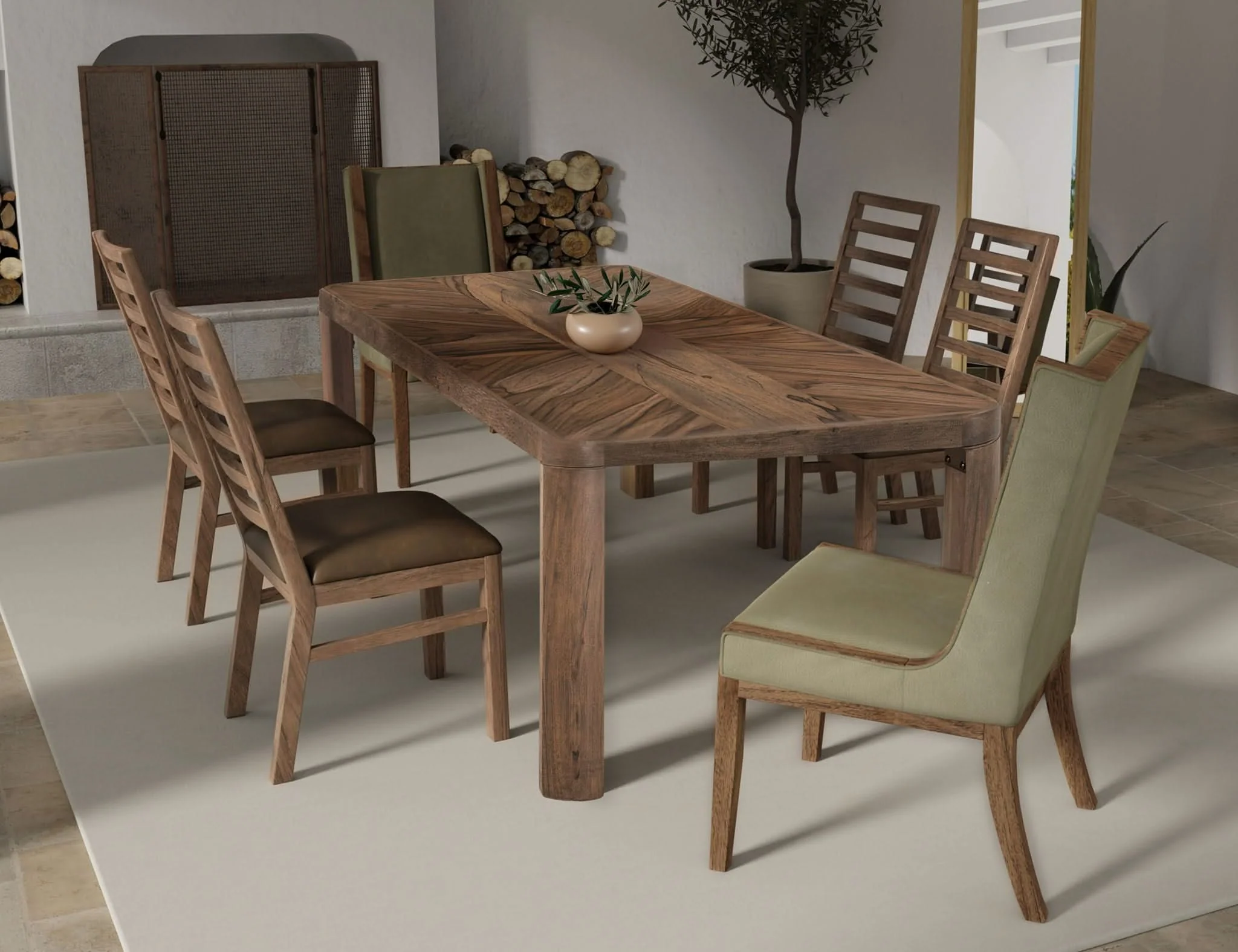 Balam - Table - Almond / Barrel Brown - Image 4