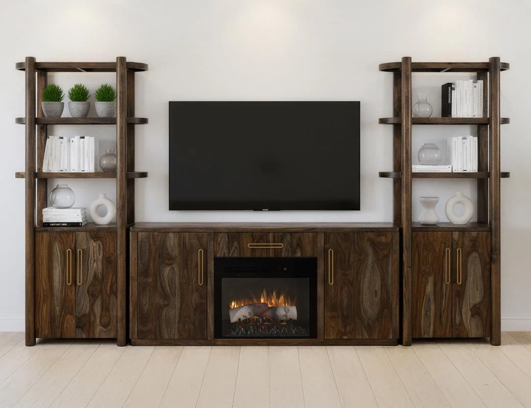 Balam - Wall Unit With Electric Fireplace Insert - Image 3