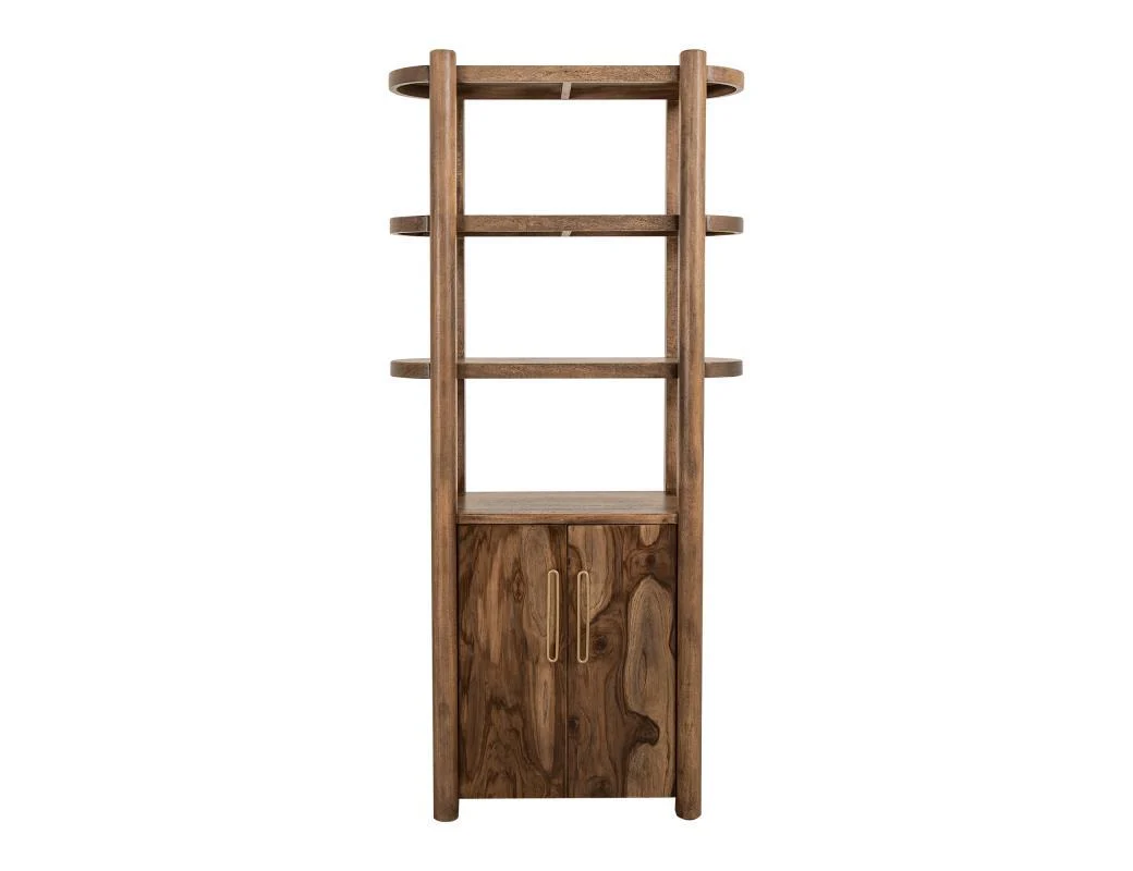 Balam - Wall Unit With Electric Fireplace Insert - Light Brown - Image 2