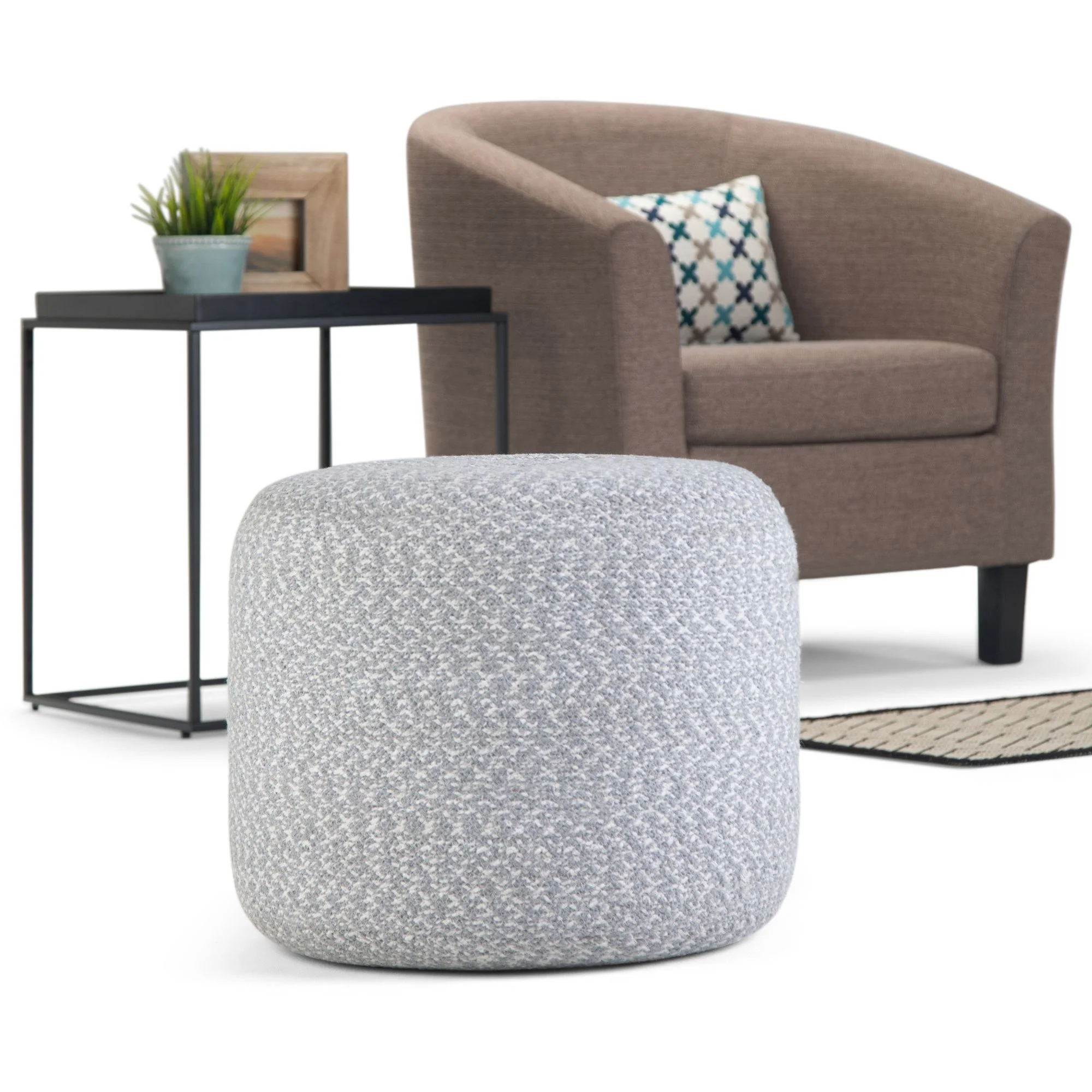 Bayley - Versatile Round Braided Pouf - Image 11