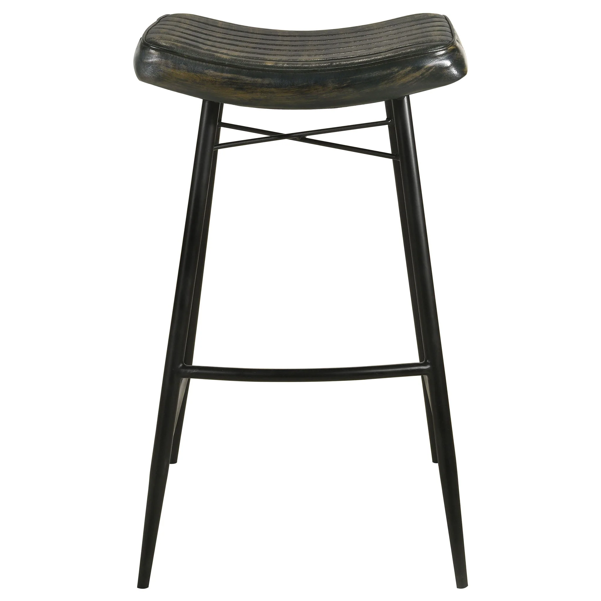 Bayu Leather Upholstered Bar Stool Espresso (Set of 2) - Image 3