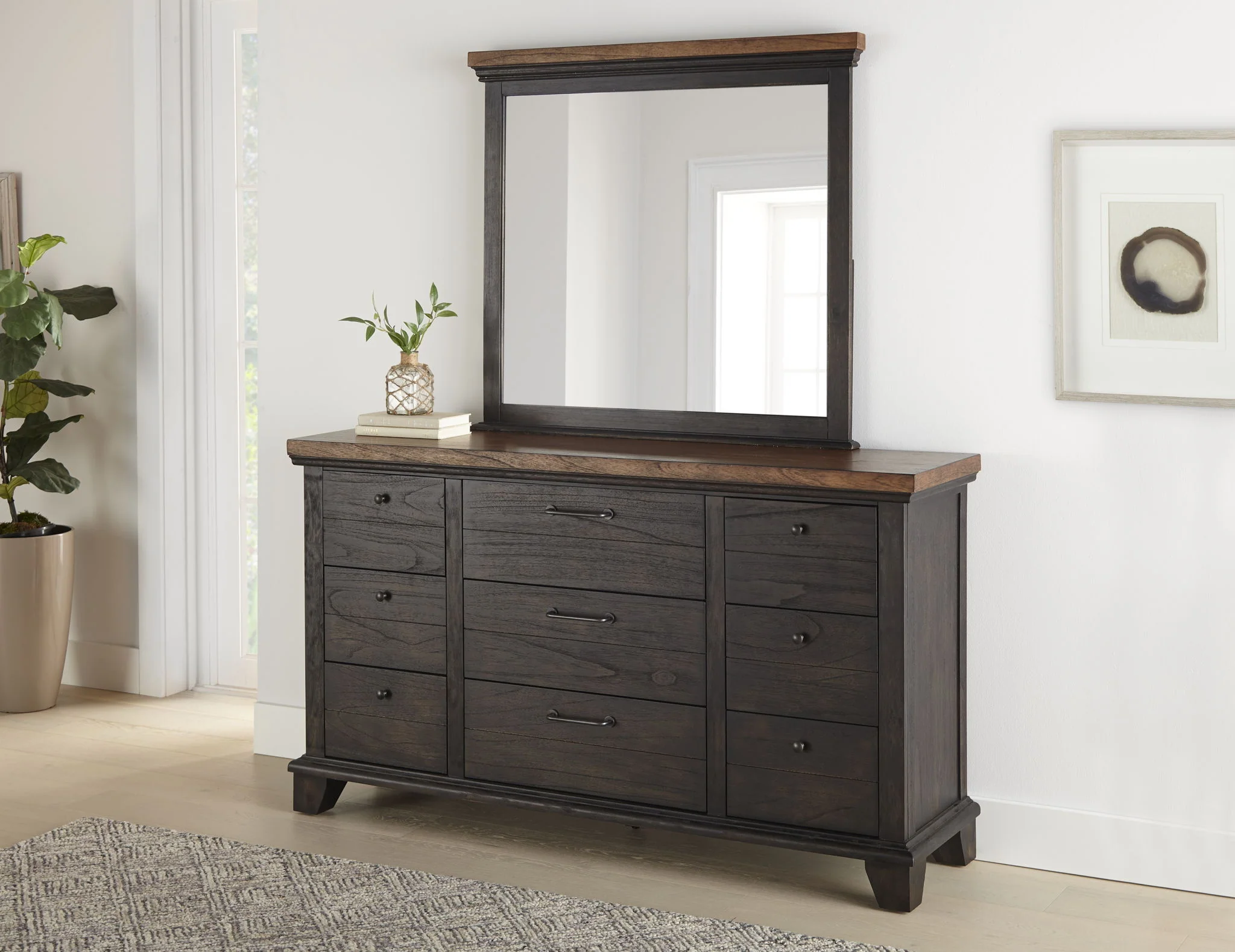 Bear Creek - Dresser And Mirror - Image 2