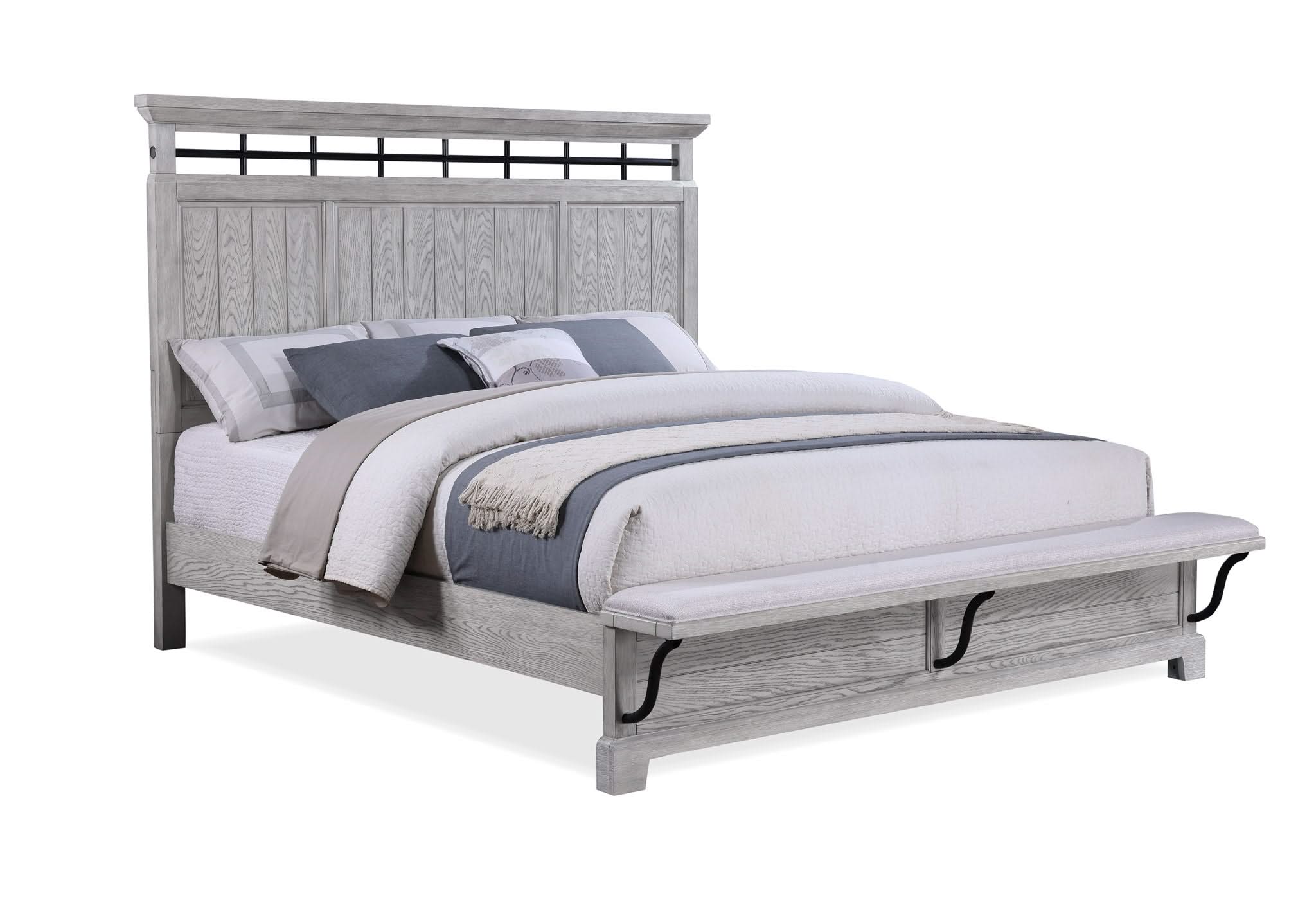 Beckett - King 4 Piece Bedroom Set - Greige - Image 3
