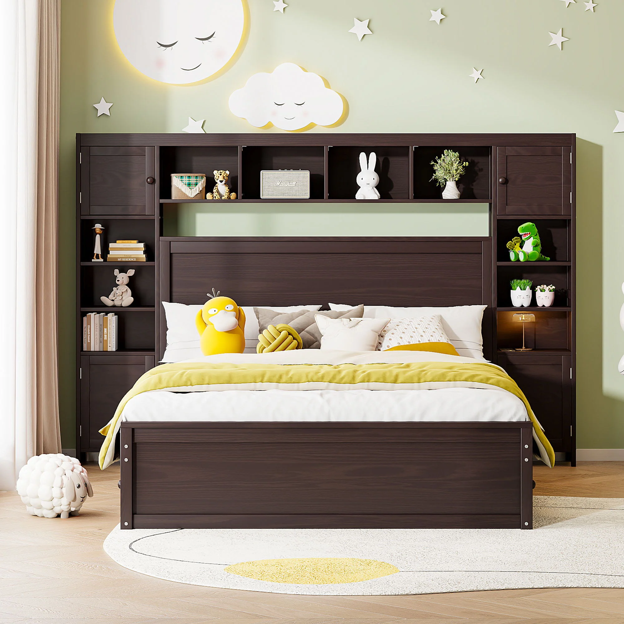 Bed With All In One Cabinet, Shelf And Sockets - Image 7