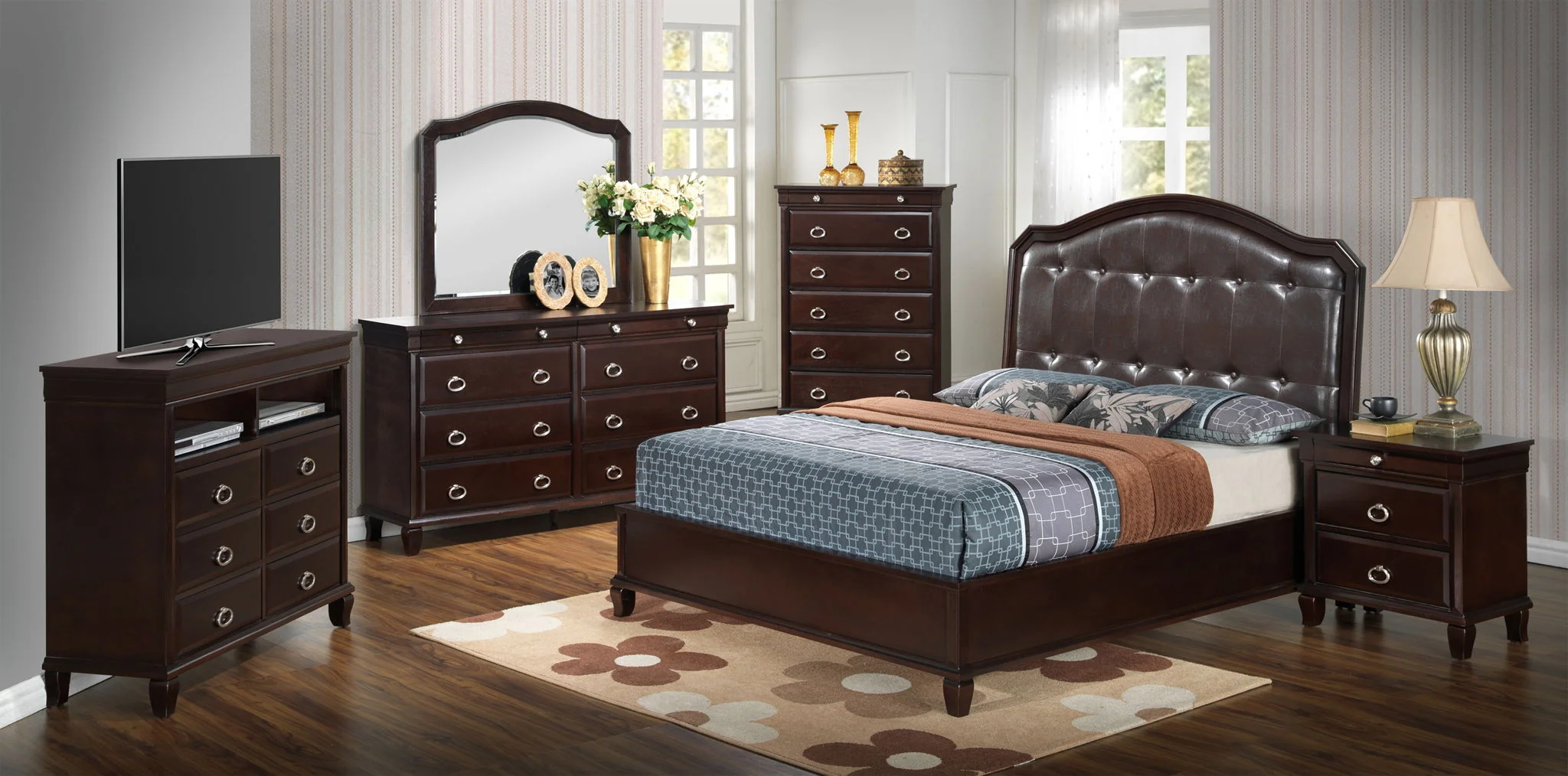 Bed With Transitional Design - Image 2