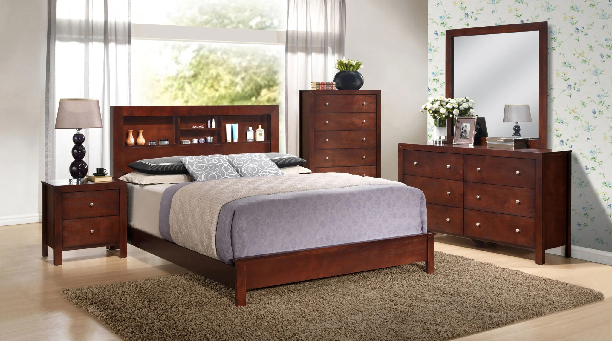 Bed With Transitional Design Stylish - Image 21