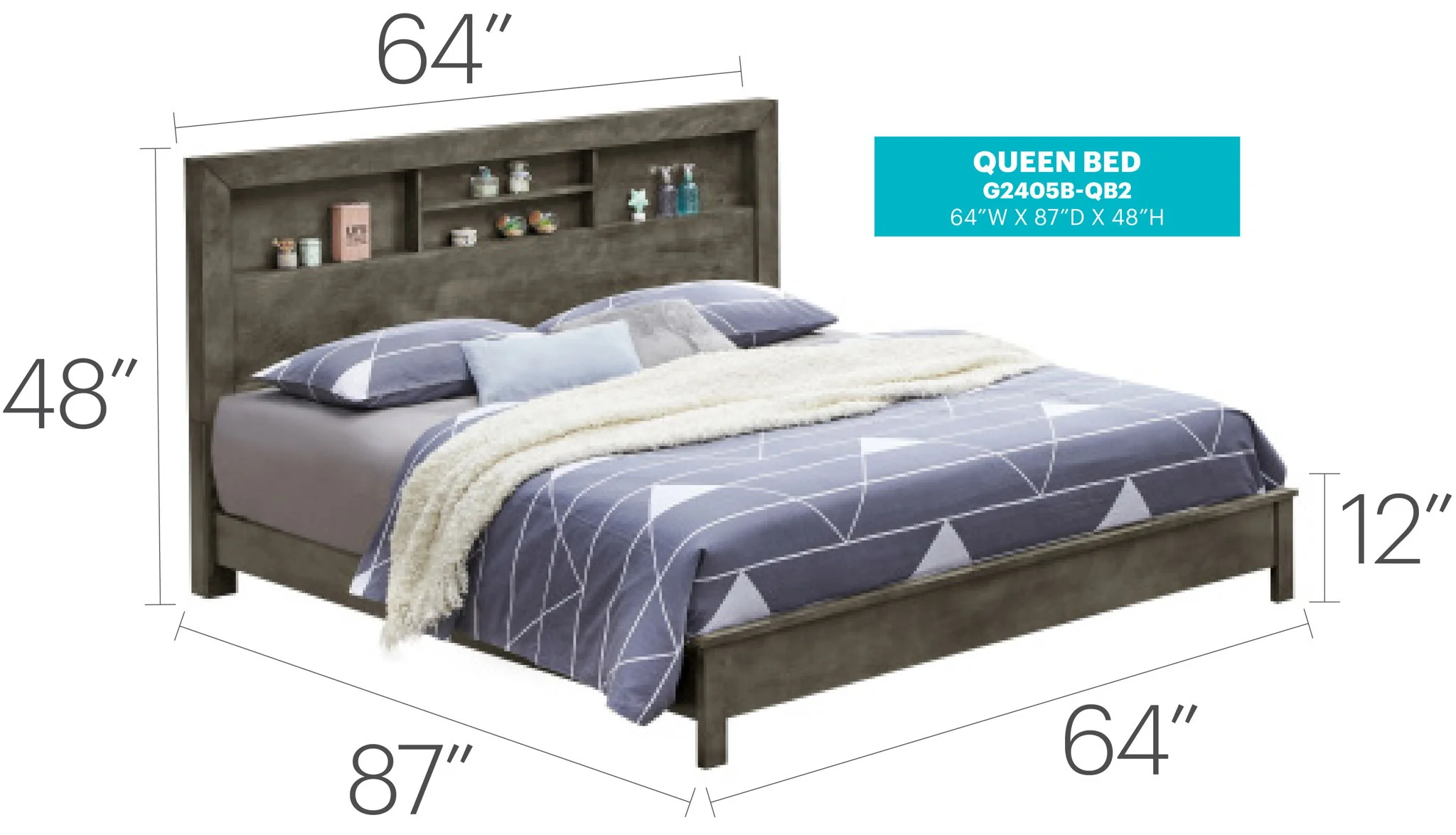 Bed With Transitional Design Stylish - Image 27