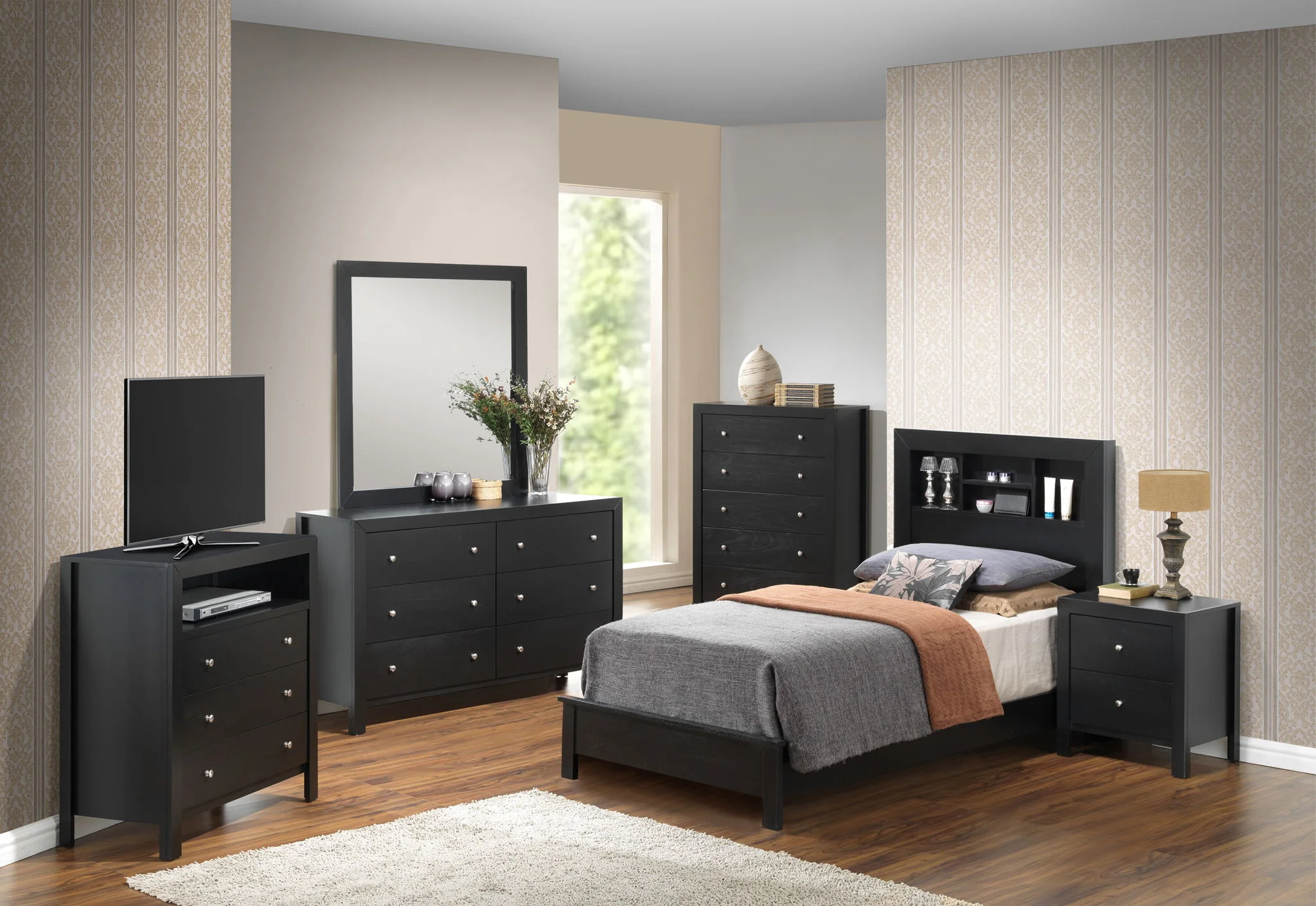 Bed With Transitional Design Stylish - Image 34
