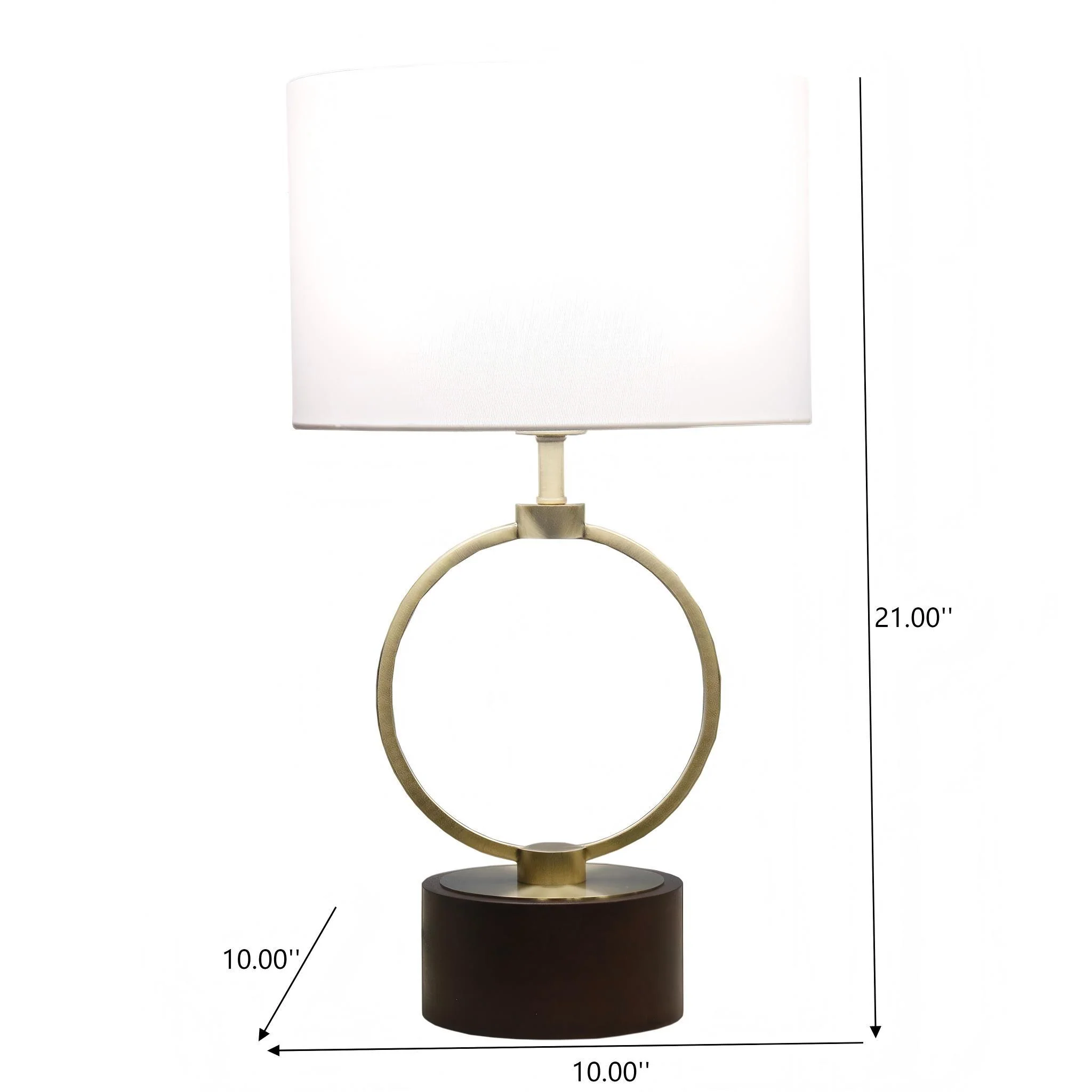 Bedroom Table Lamp With Circular Design - White - Image 2