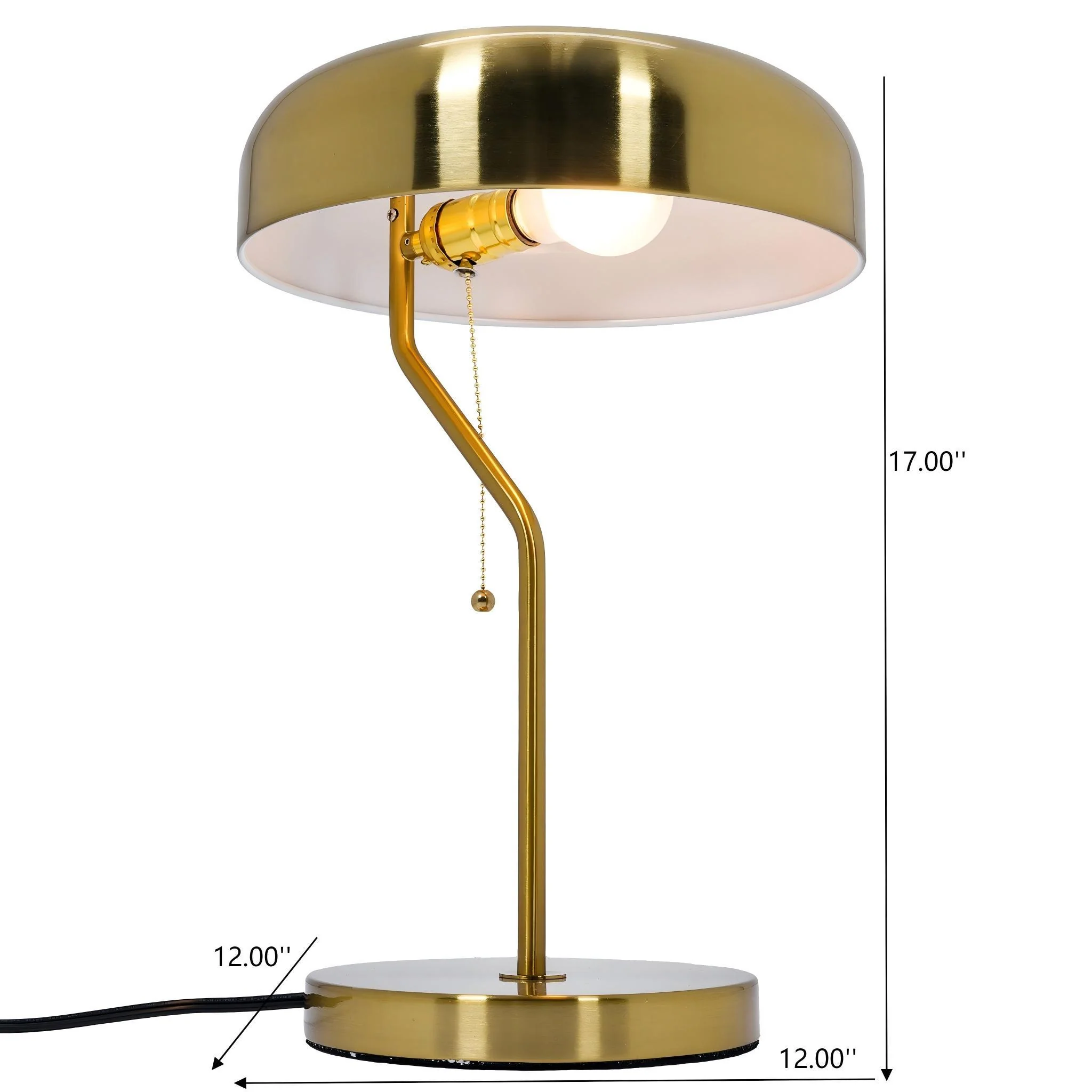 Bedside Nightstand Table Lamp - Gold - Image 2
