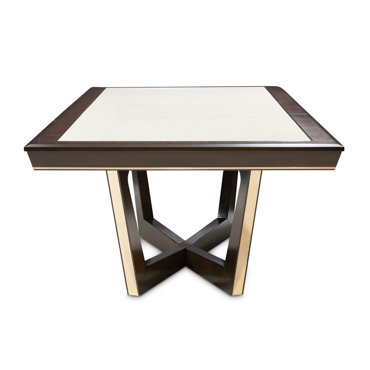 Belmont Place - Rectangular Dining Table - White / Dark Brown - Image 4