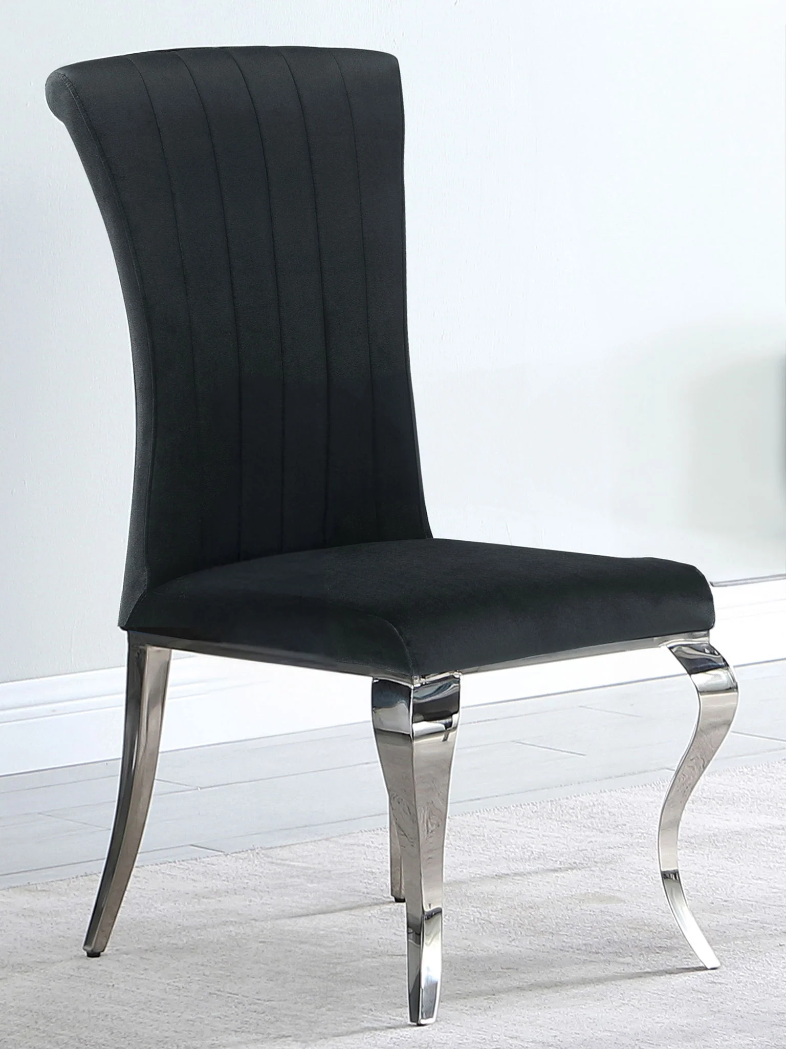 Betty Velvet Upholstered Dining Side Chair Black (Set of 4) - Image 2