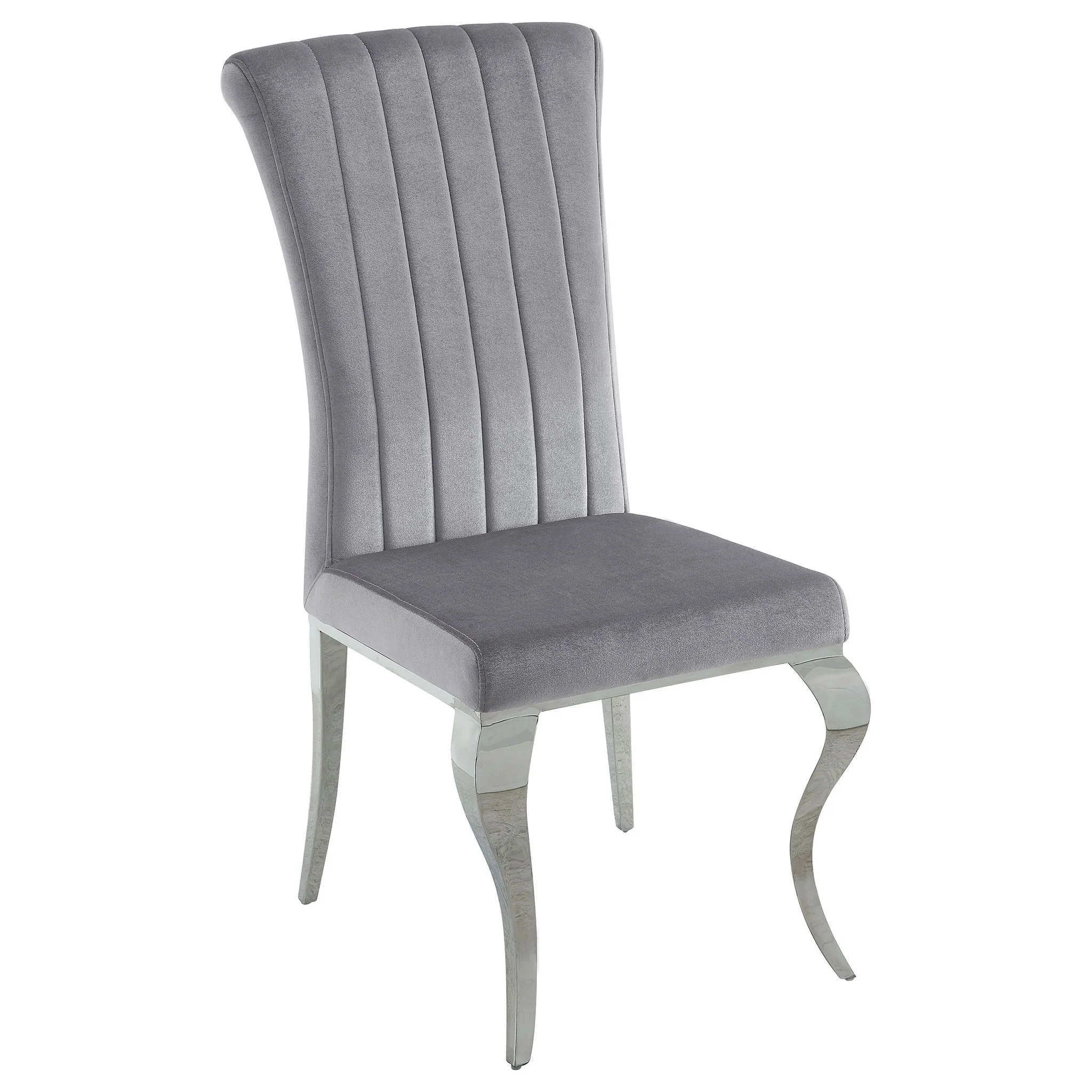 Betty Velvet Upholstered Dining Side Chair Grey (Set of 4) - Image 4
