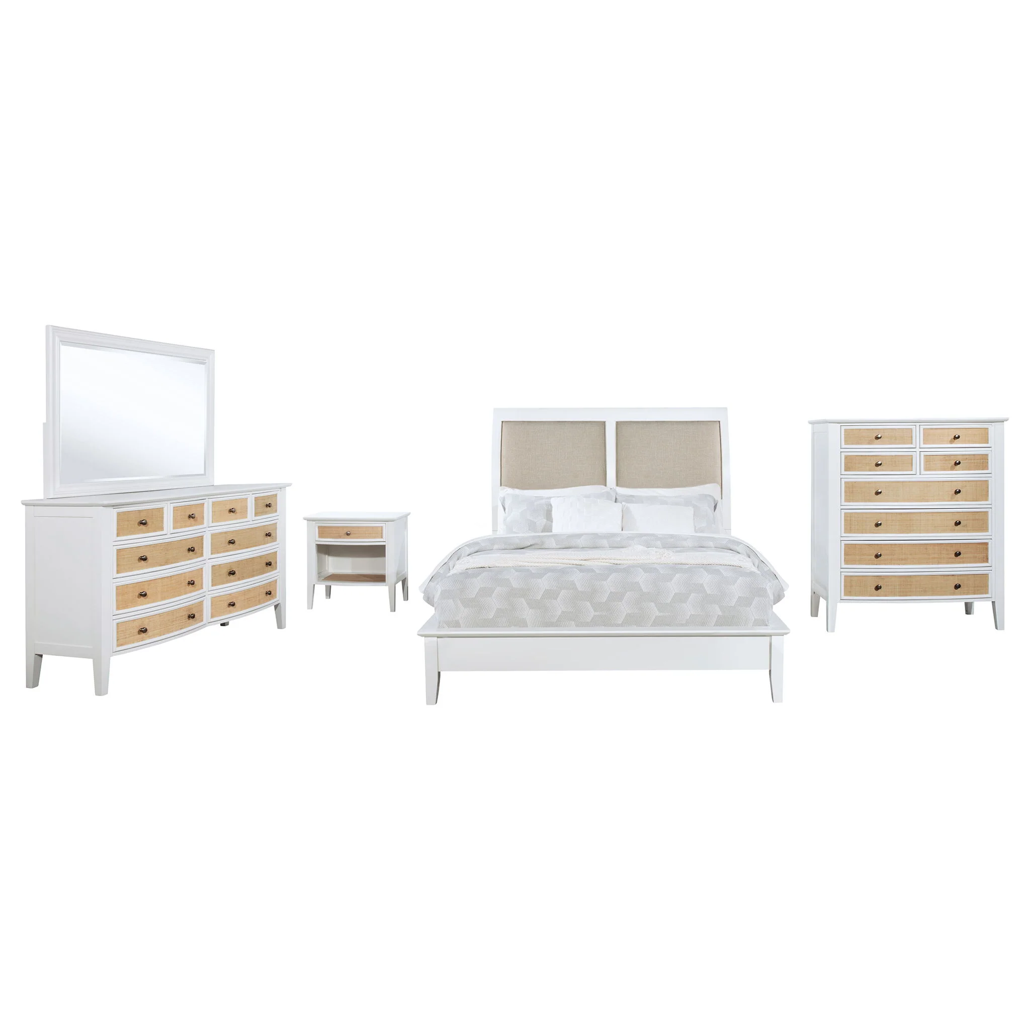 Bexhill 5-piece Eastern King Bedroom Set White - Image 3