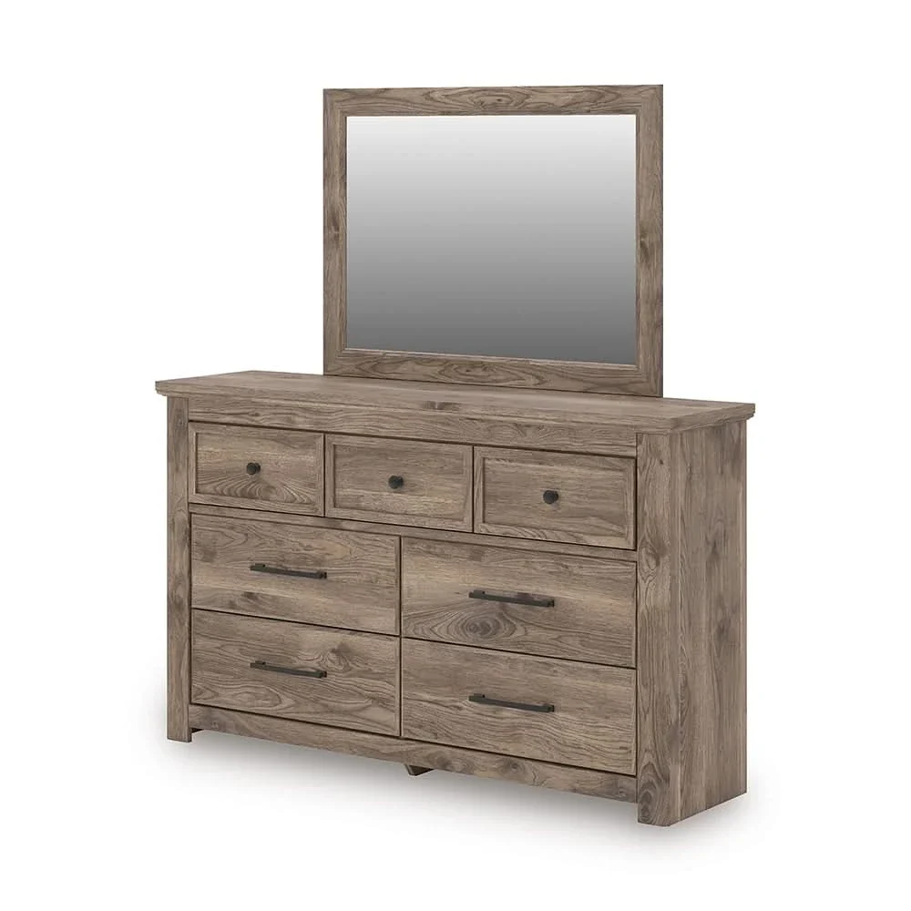 Blake Brown 5PC Bedroom Set with Poster Bed and Hickory Grain Finish - Image 11