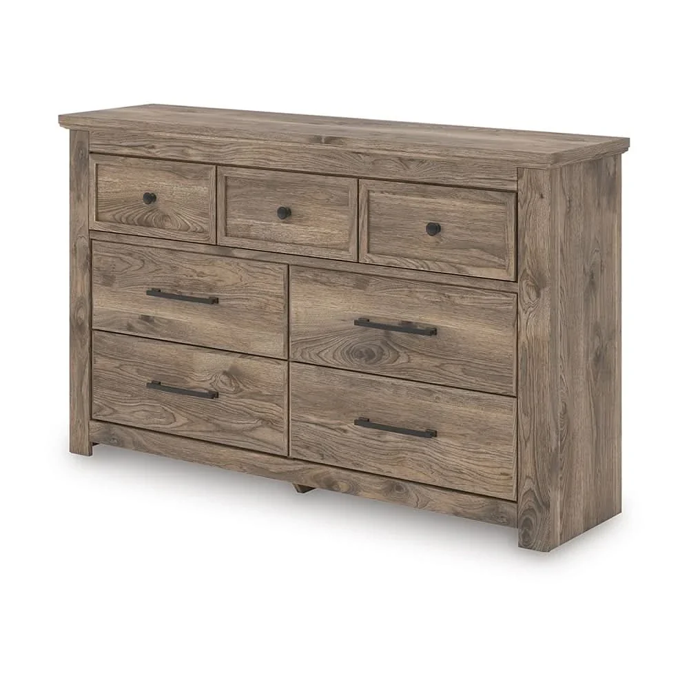 Blake Brown 5PC Bedroom Set with Poster Bed and Hickory Grain Finish - Image 14