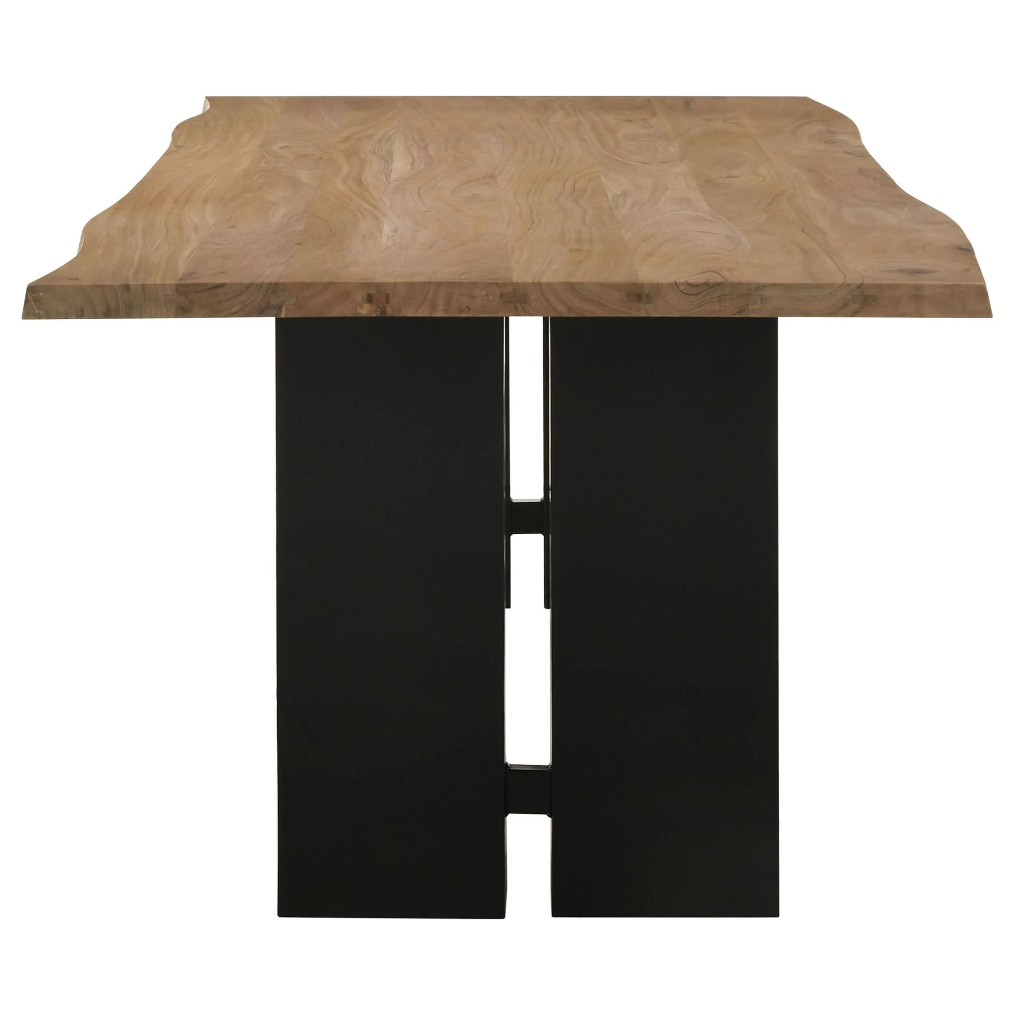Bradshaw 80-inch Live Edge Wood Dining Table Natural Acacia - Image 4