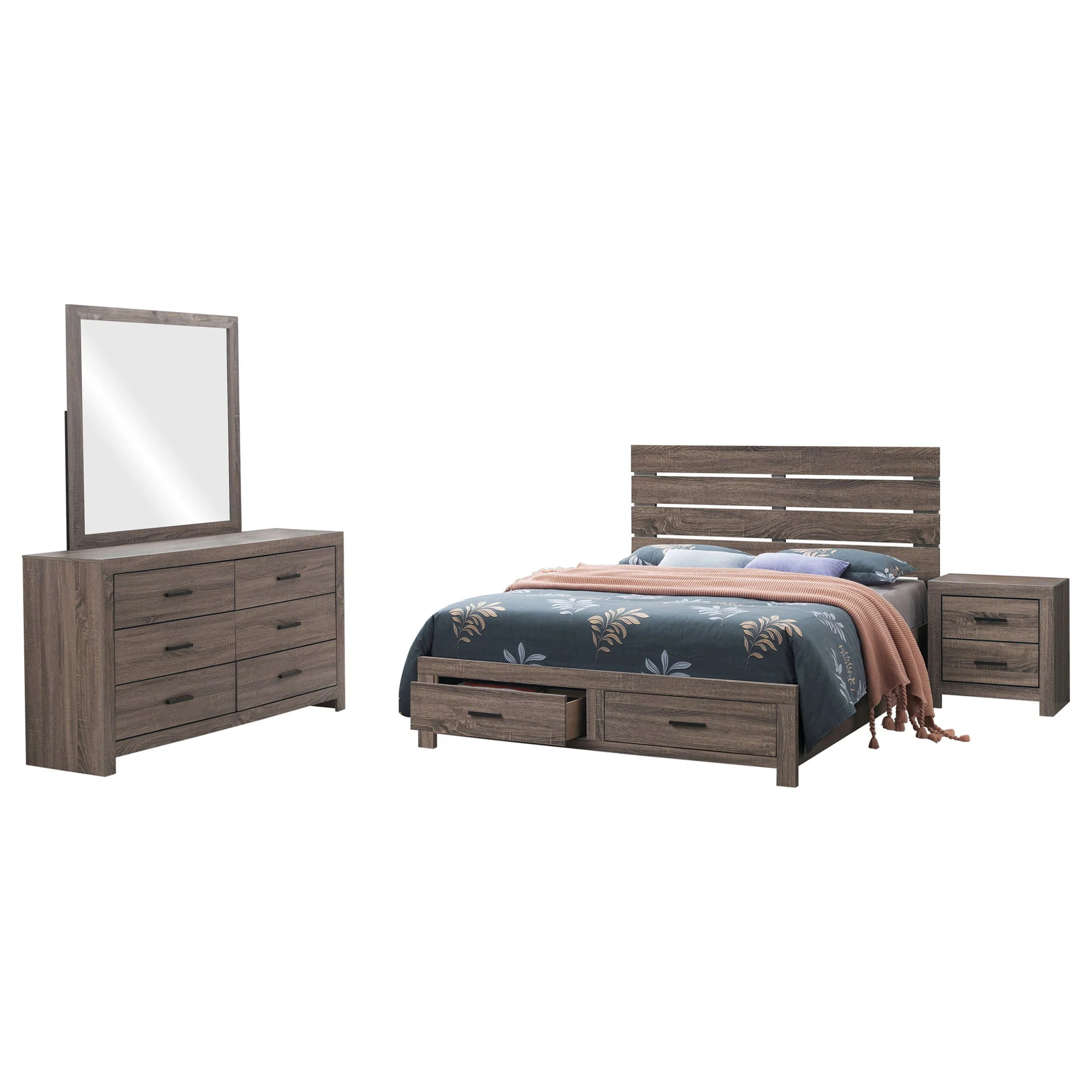 Brantford 4-piece Eastern King Bedroom Set Barrel Oak - Image 4