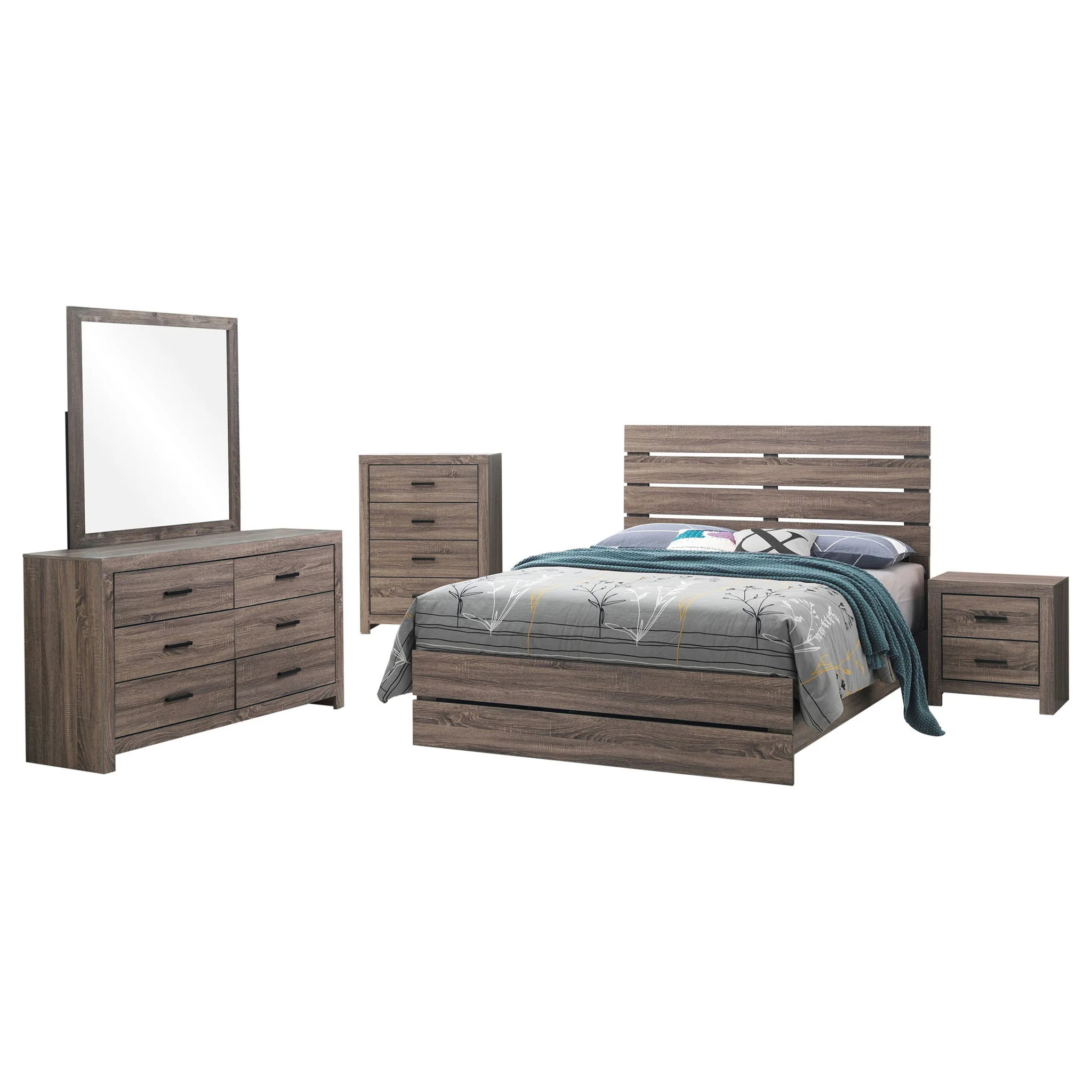 Brantford 5-piece Queen Bedroom Set Barrel Oak - Image 4