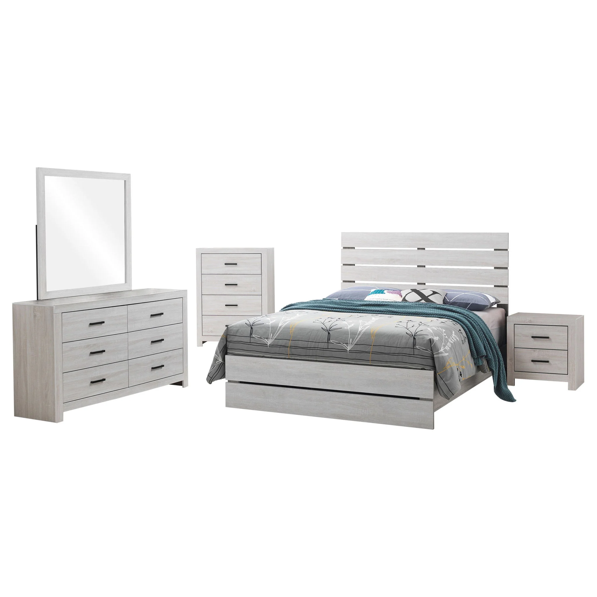 Brantford 5-piece Queen Bedroom Set Coastal White - Image 2