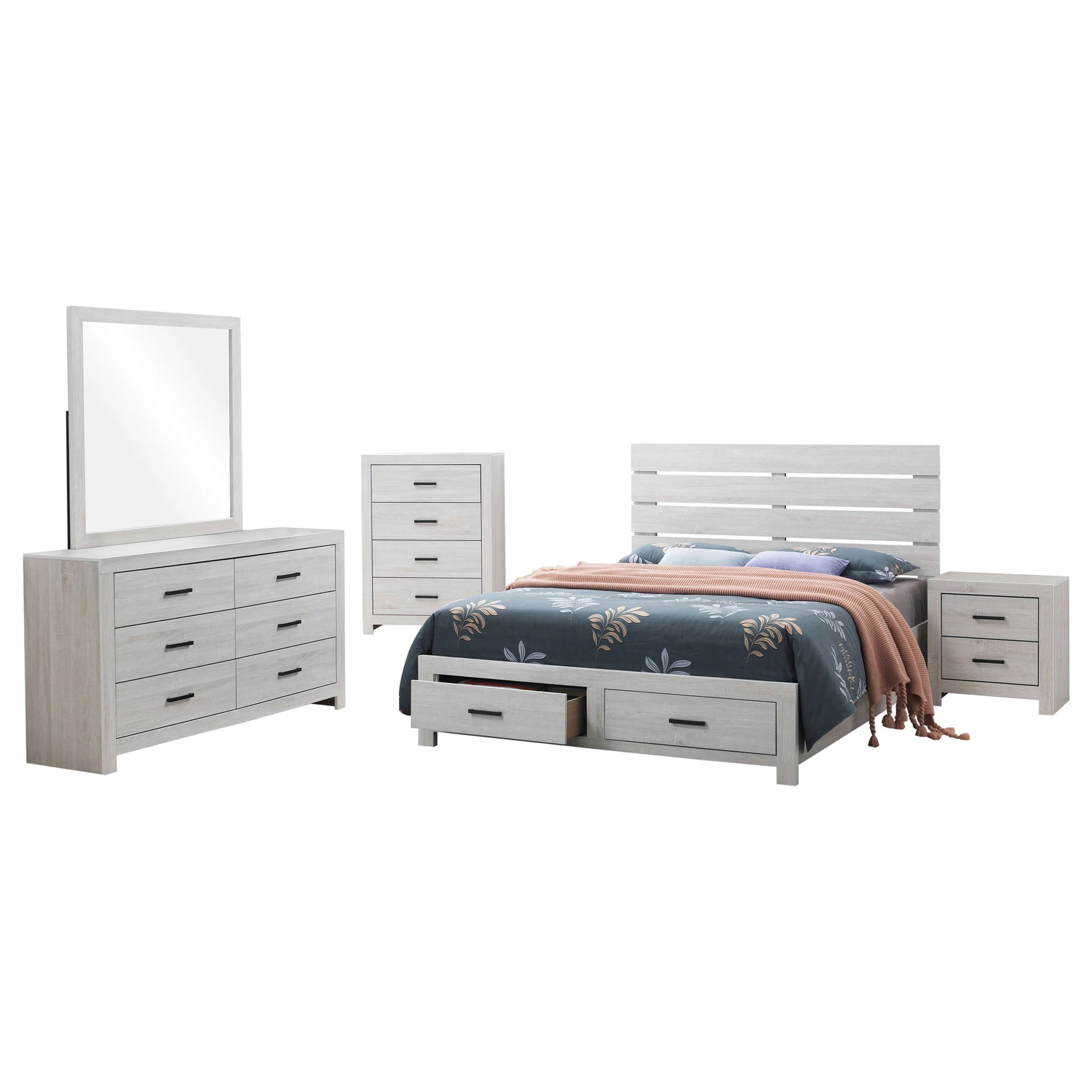 Brantford 5-piece Queen Bedroom Set Coastal White - Image 2