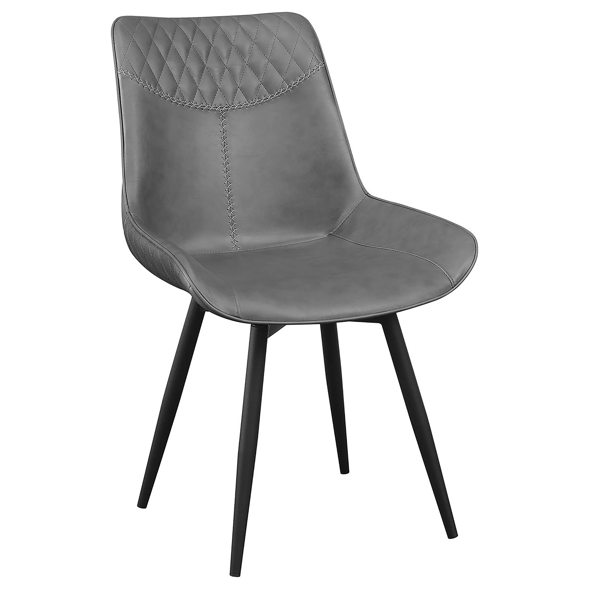 Brassie Upholstered Swivel Dining Side Chair Grey (Set of 2) - Image 2