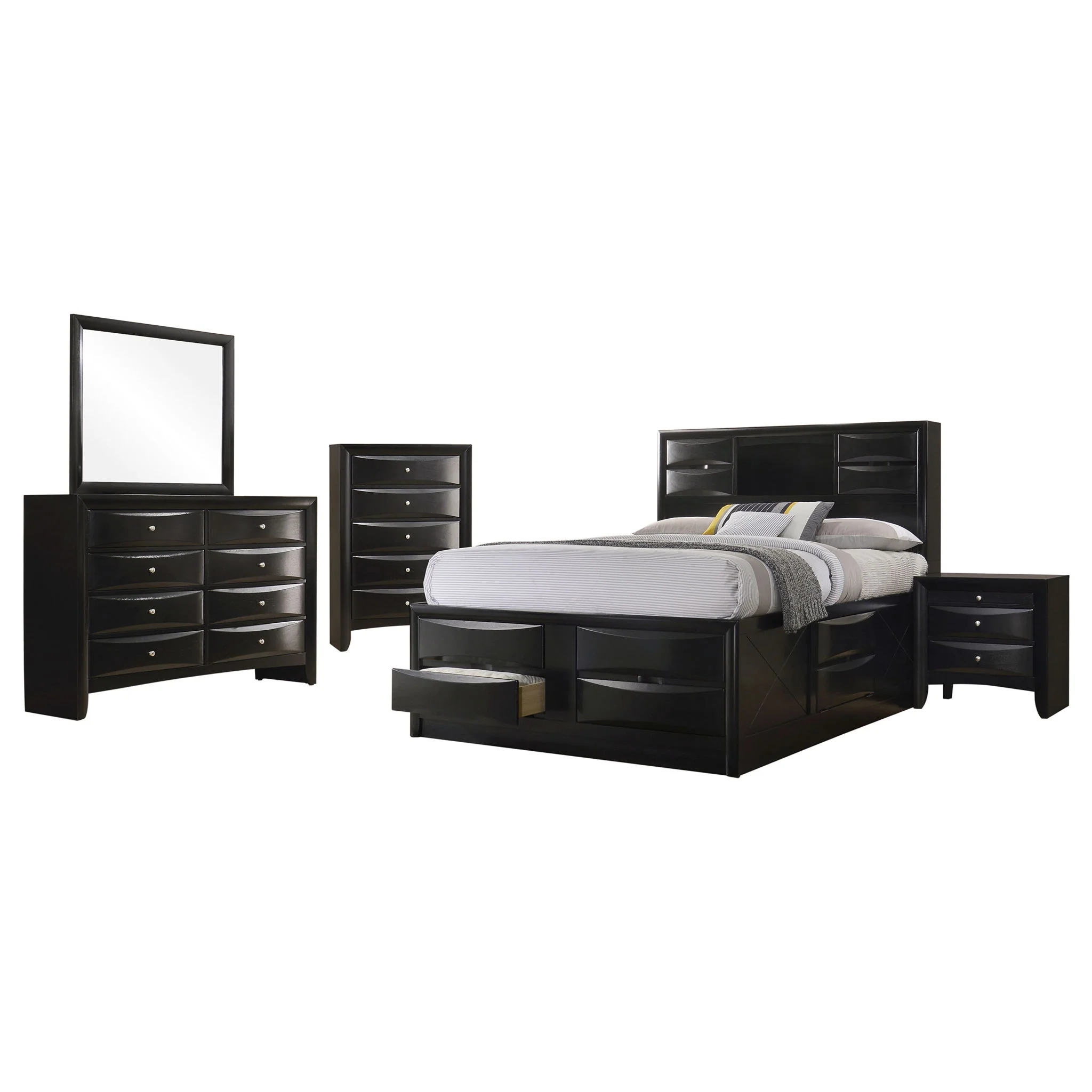 Briana 5-piece California King Bedroom Set Black - Image 3
