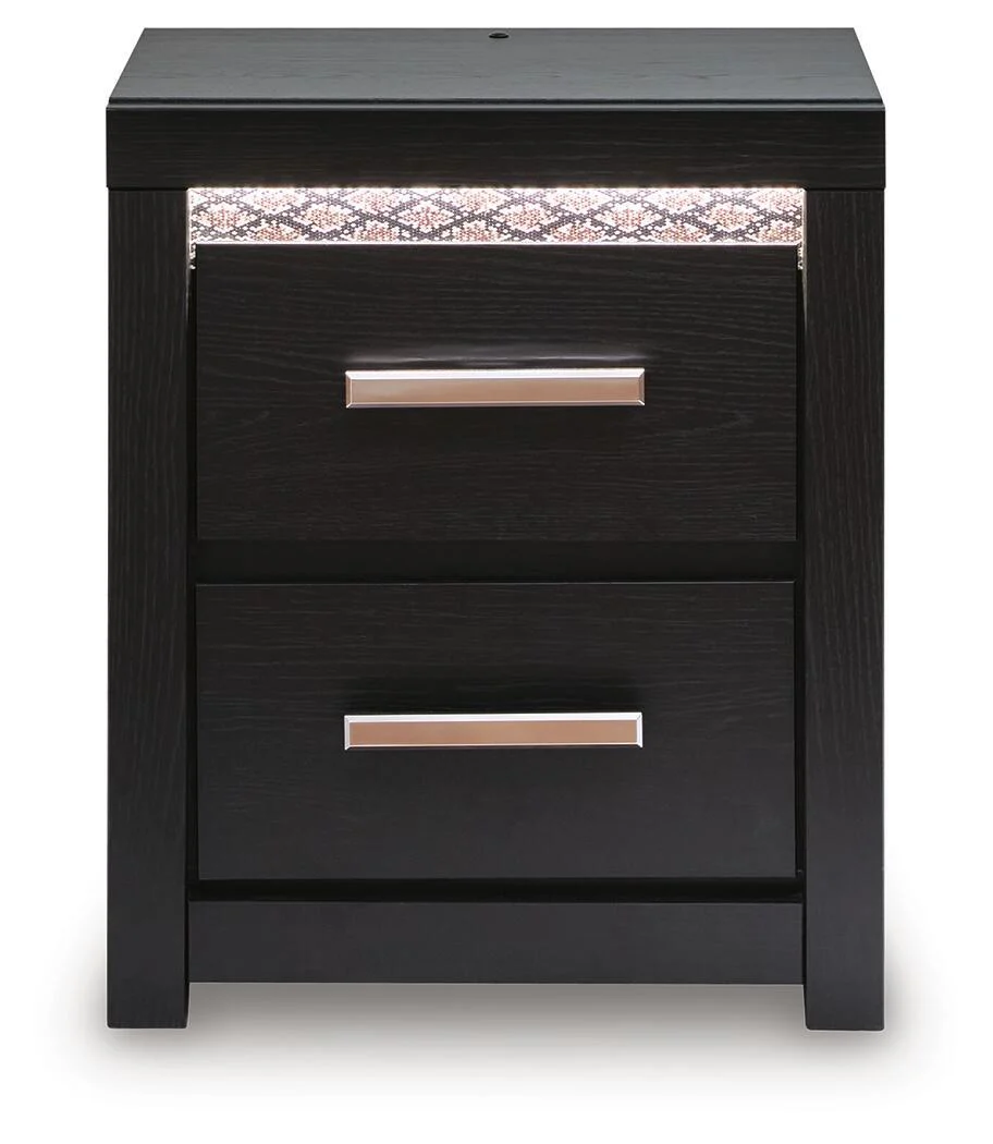 Brizmore - Two Drawer Night Stand - Black - Image 2
