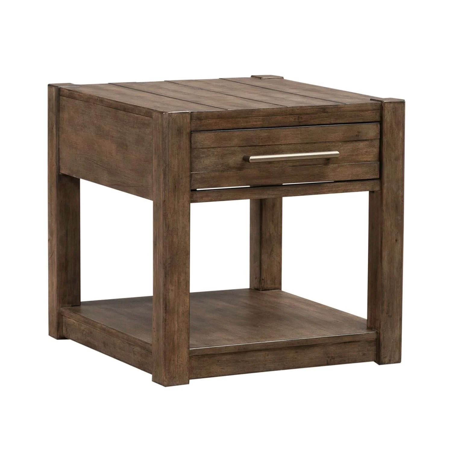 Broadmore - Drawer End Table - Cobblestone Brown - Image 4