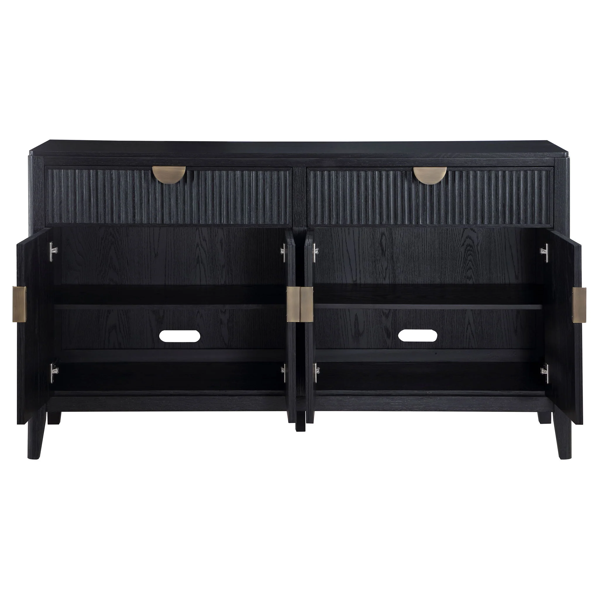 Brookmead 4-door Sideboard Buffet Storage Cabinet Black - Image 2
