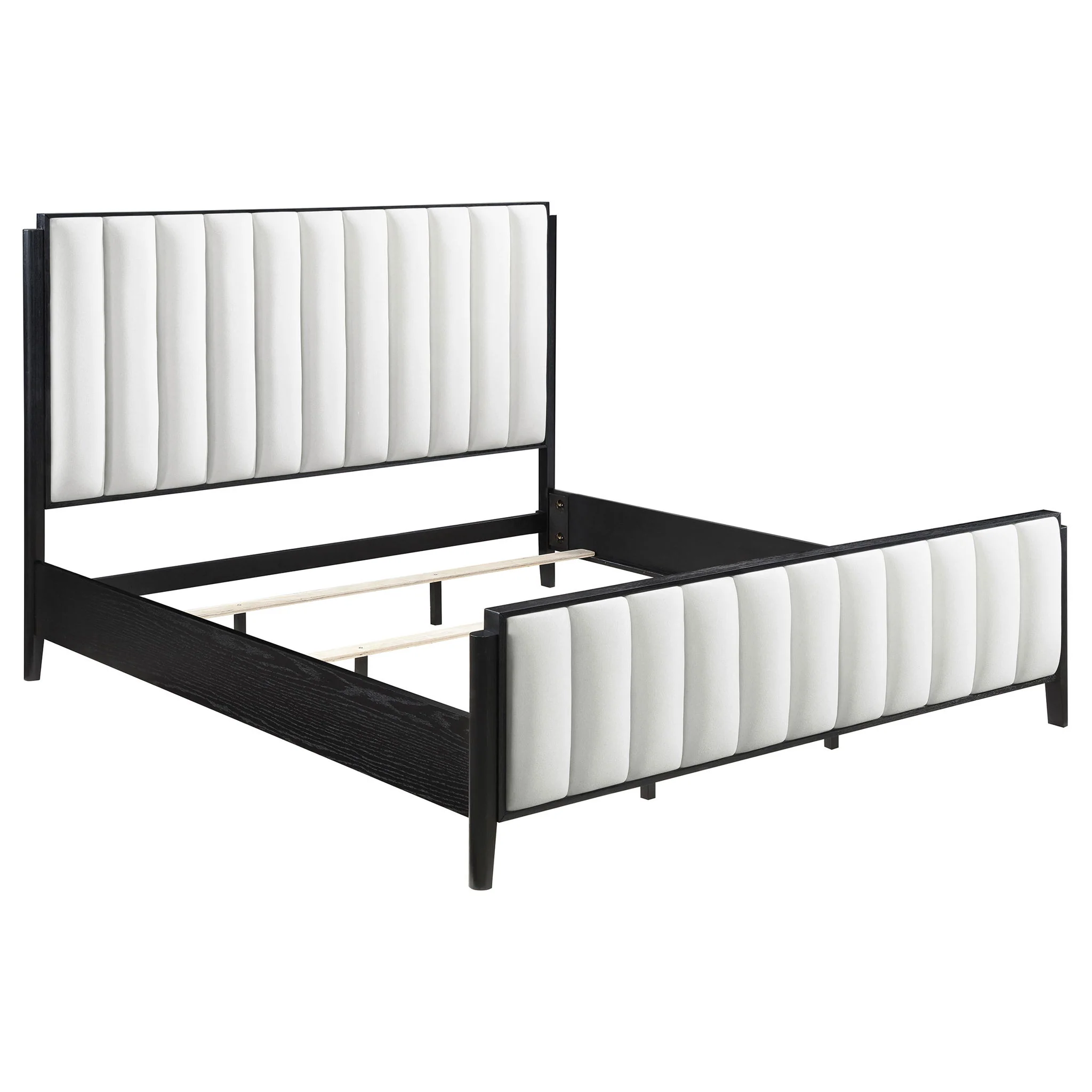 Brookmead 4-piece Upholstered Eastern King Bedroom Set Black - Image 2