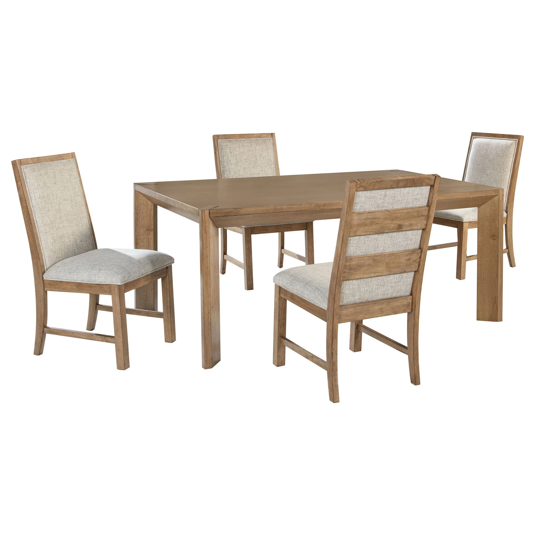 Bruner 5-piece 72-inch Rectangular Dining Set Natural Brown - Image 4