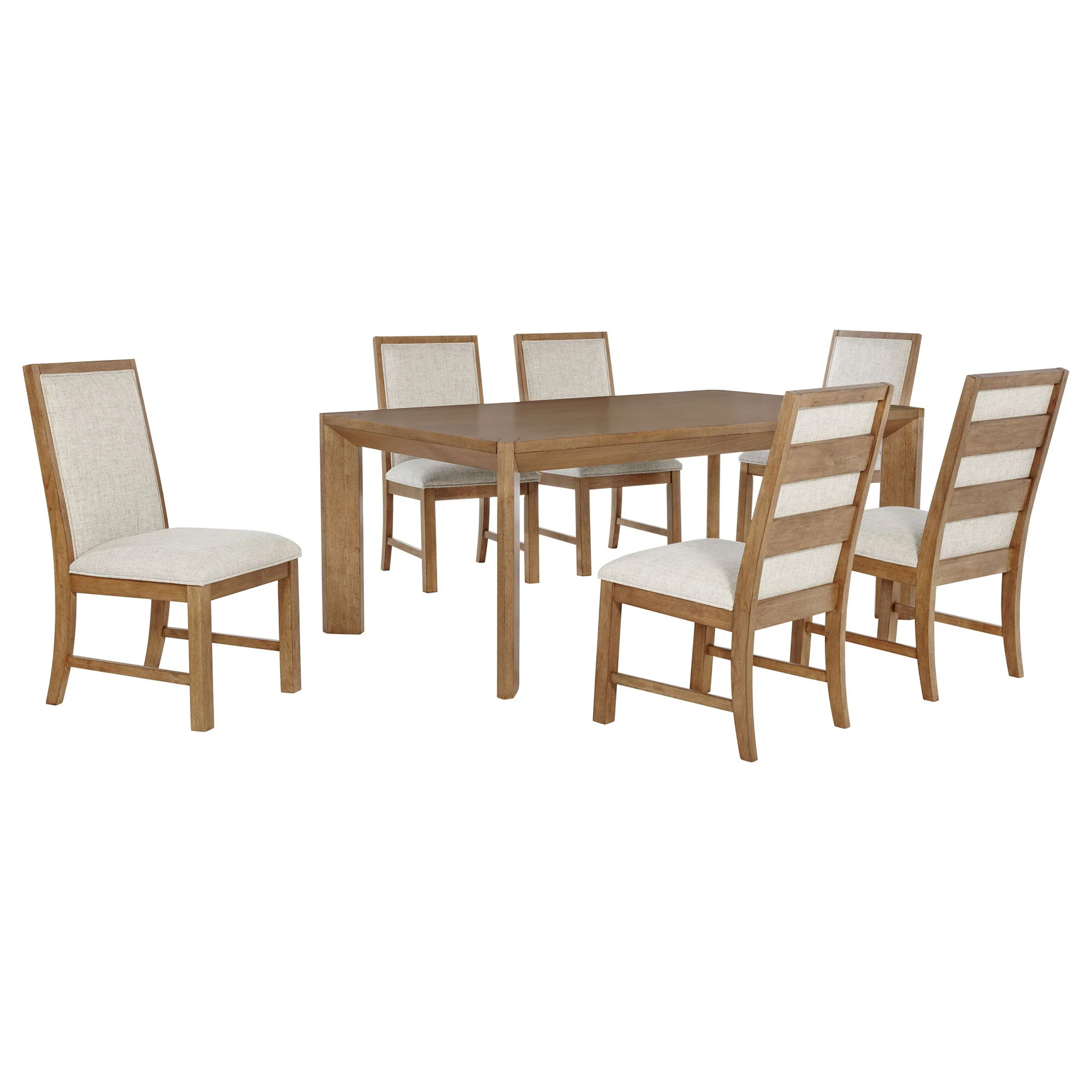 Bruner 7-piece 72-inch Rectangular Dining Set Natural Brown - Image 3