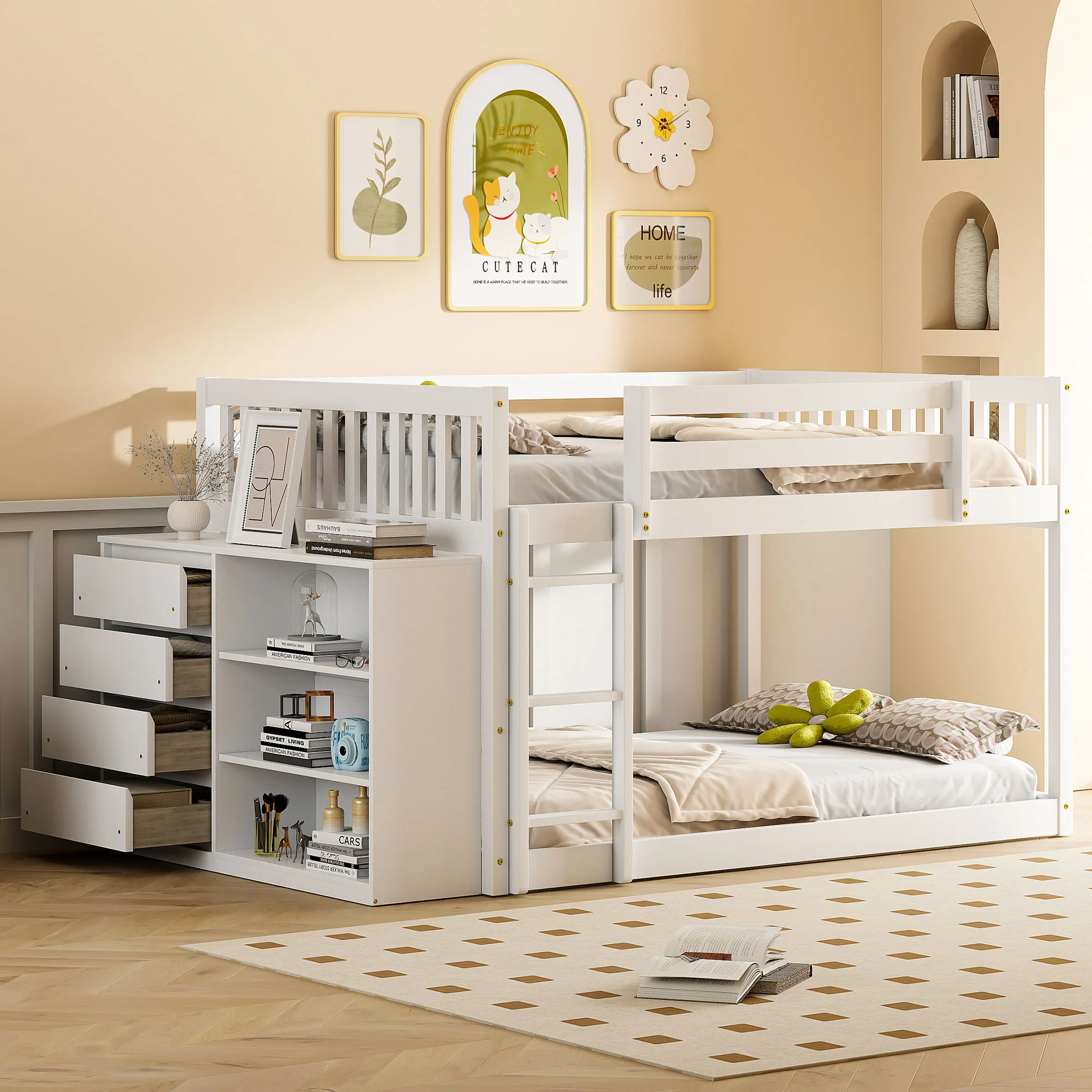 Bunk Bed With 4 Drawers And 3 Shelves - Image 16