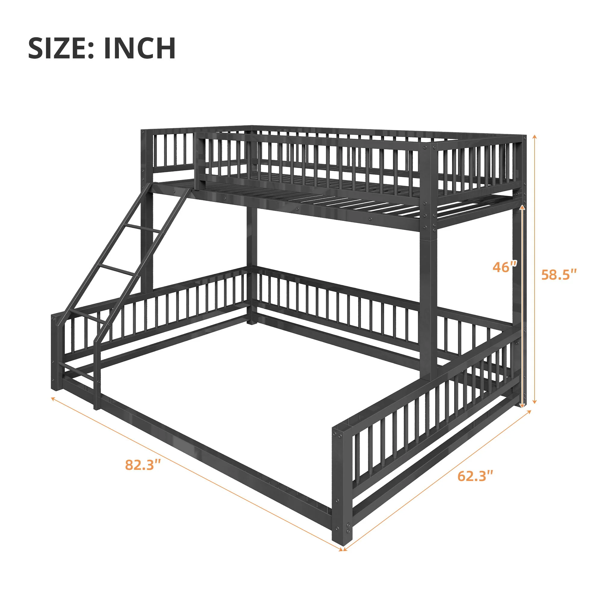 Bunk Bed With Ladder And Safety Guardrails - Image 9