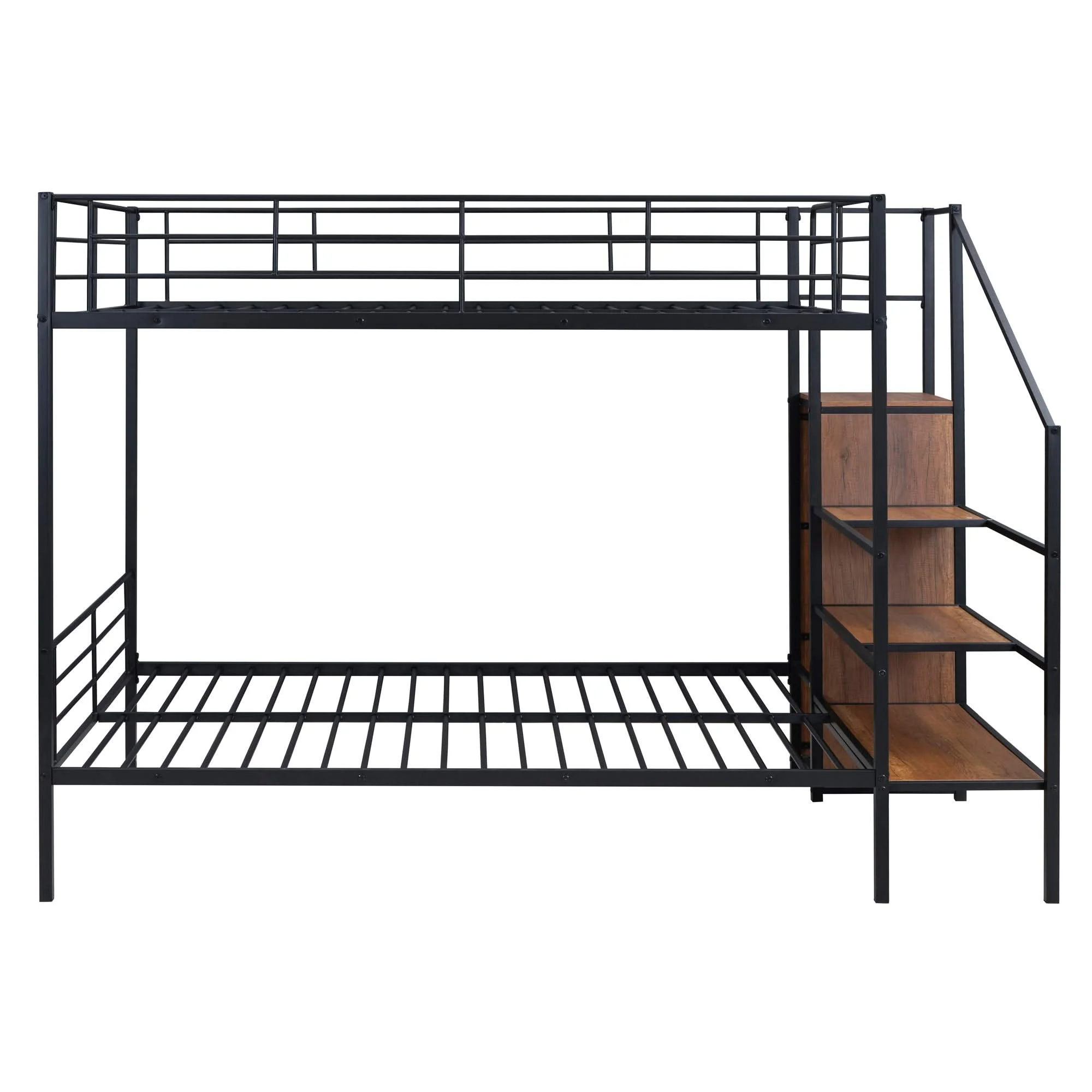 Bunk Bed With Lateral Storage Ladder And Wardrobe - Image 10