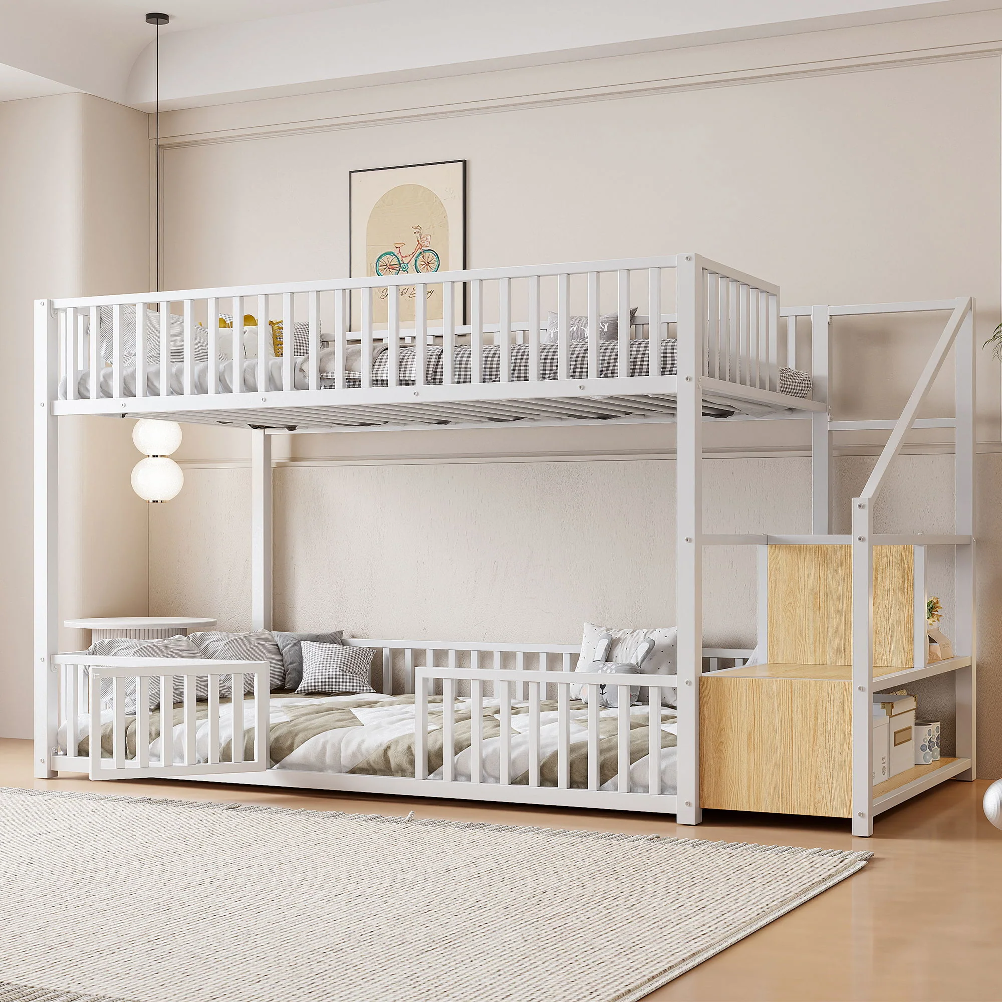 Bunk Bed With Storage Ladder, Compact Design - Image 4