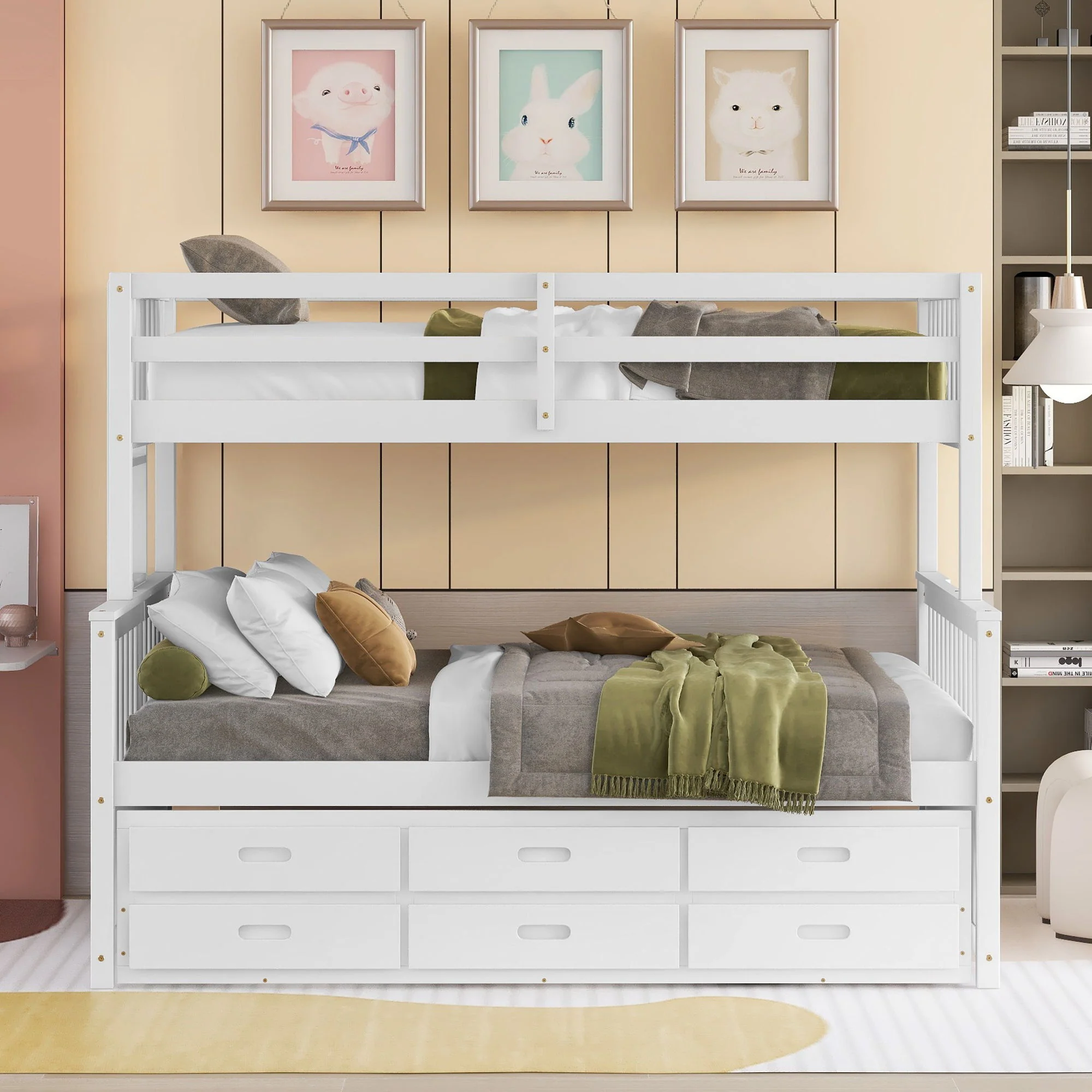 Bunk Bed With Twin Size Trundle And Drawers - Image 4