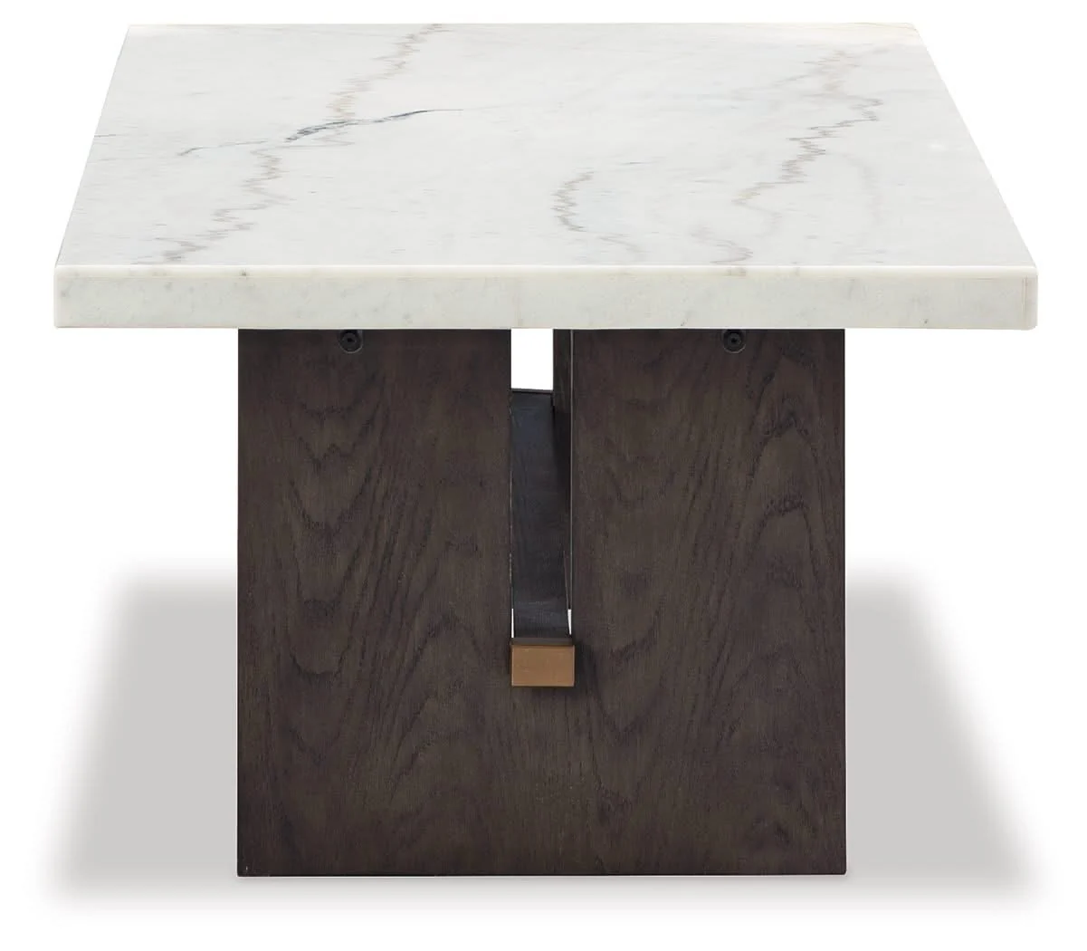 Burkhaus - Rectangular Cocktail Table - White / Dark Brown - Image 4