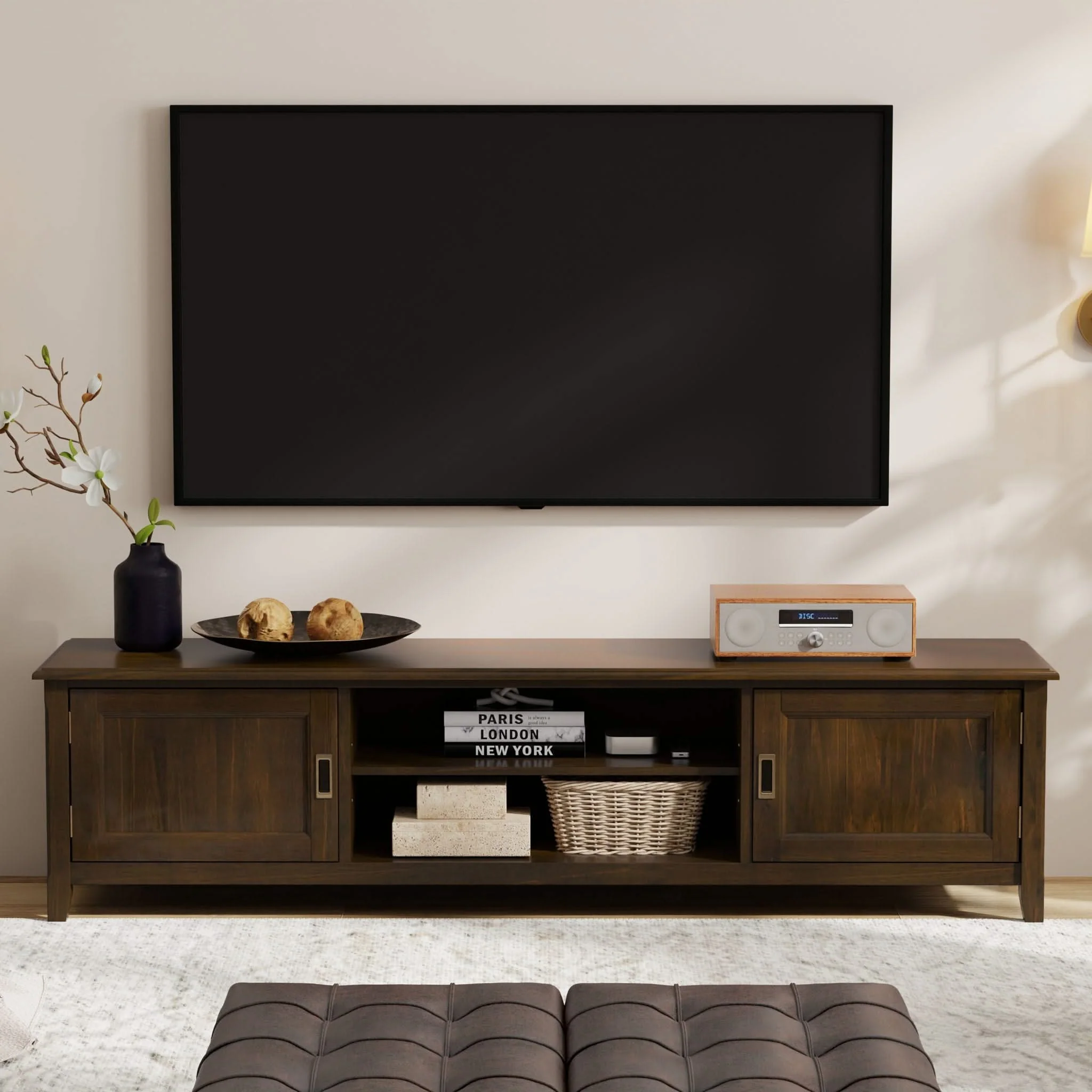 Burlington - Low TV Media Stand - Mahogany - Image 4