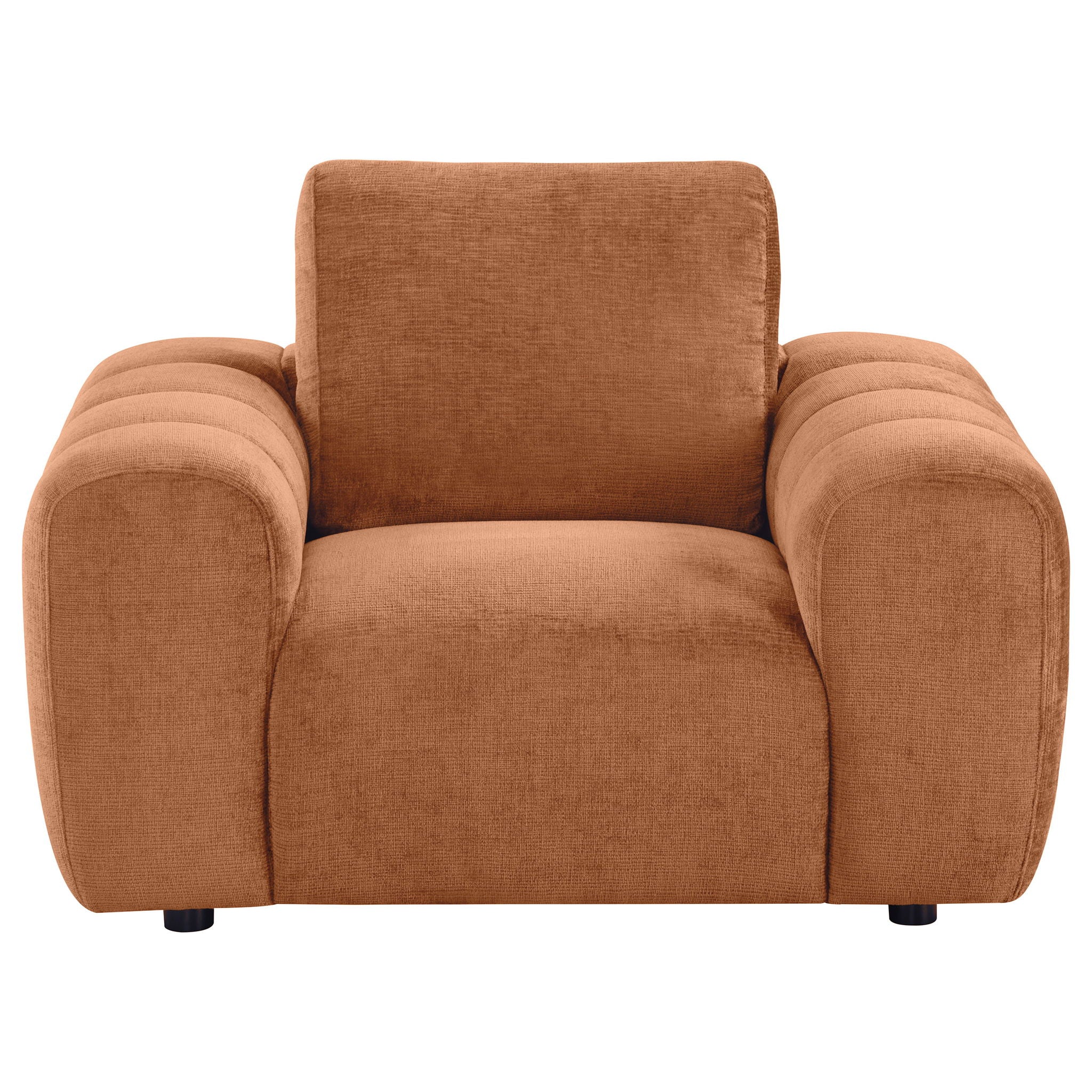 Burnett Chenille Upholstered Accent Chair Burnt Orange - Image 4