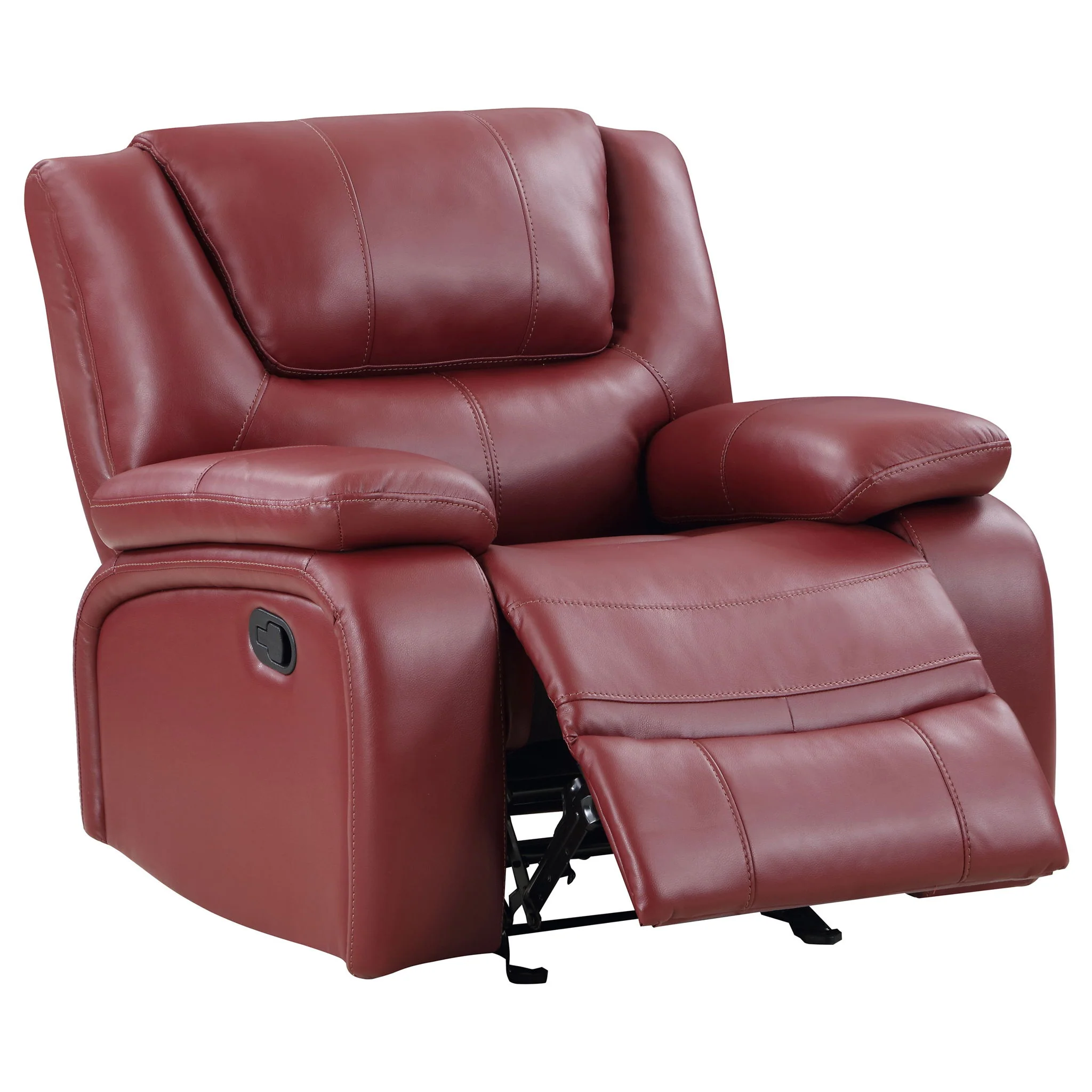 Camila Upholstered Glider Recliner Chair Red - Image 2