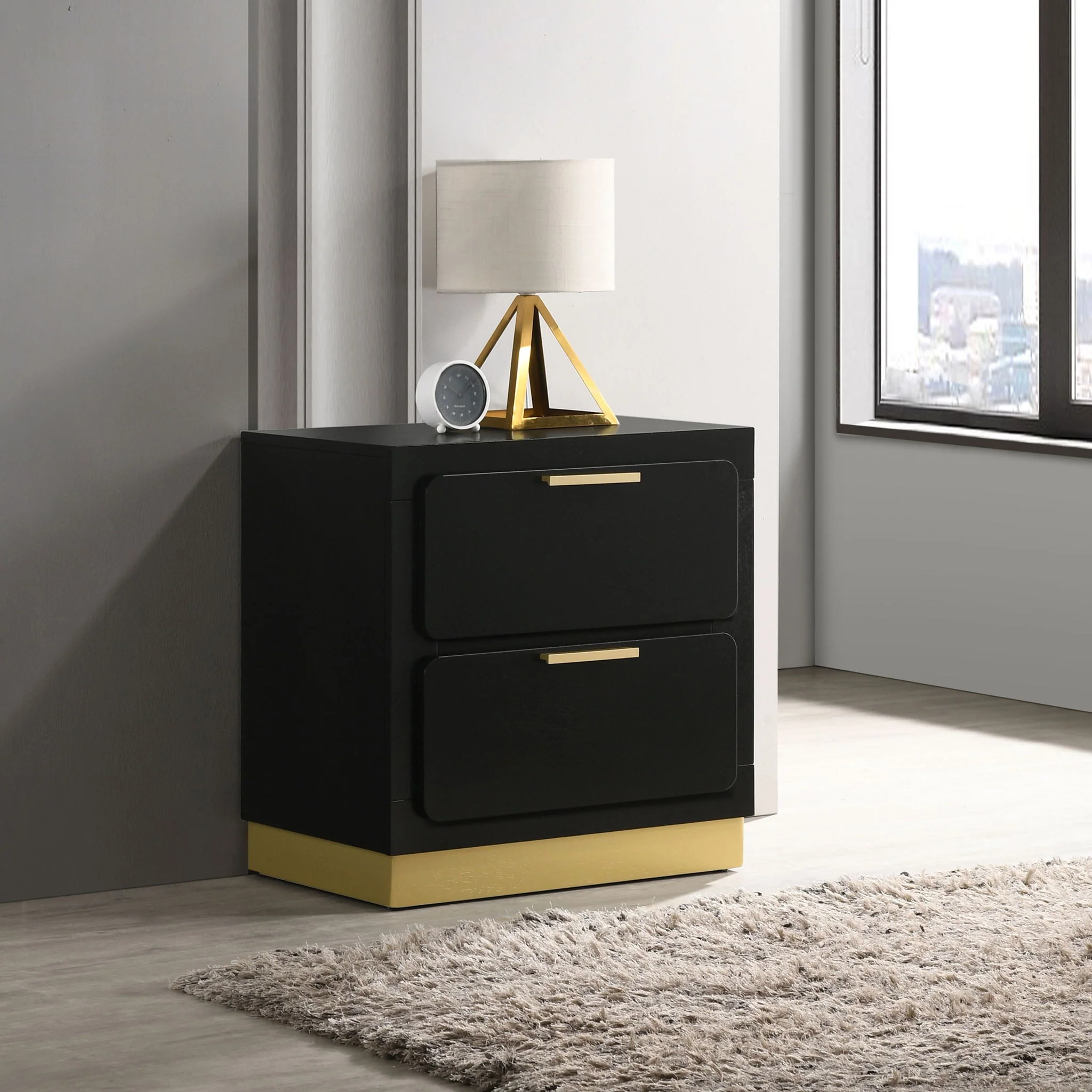 Caraway 2-drawer Nightstand Black - Image 2