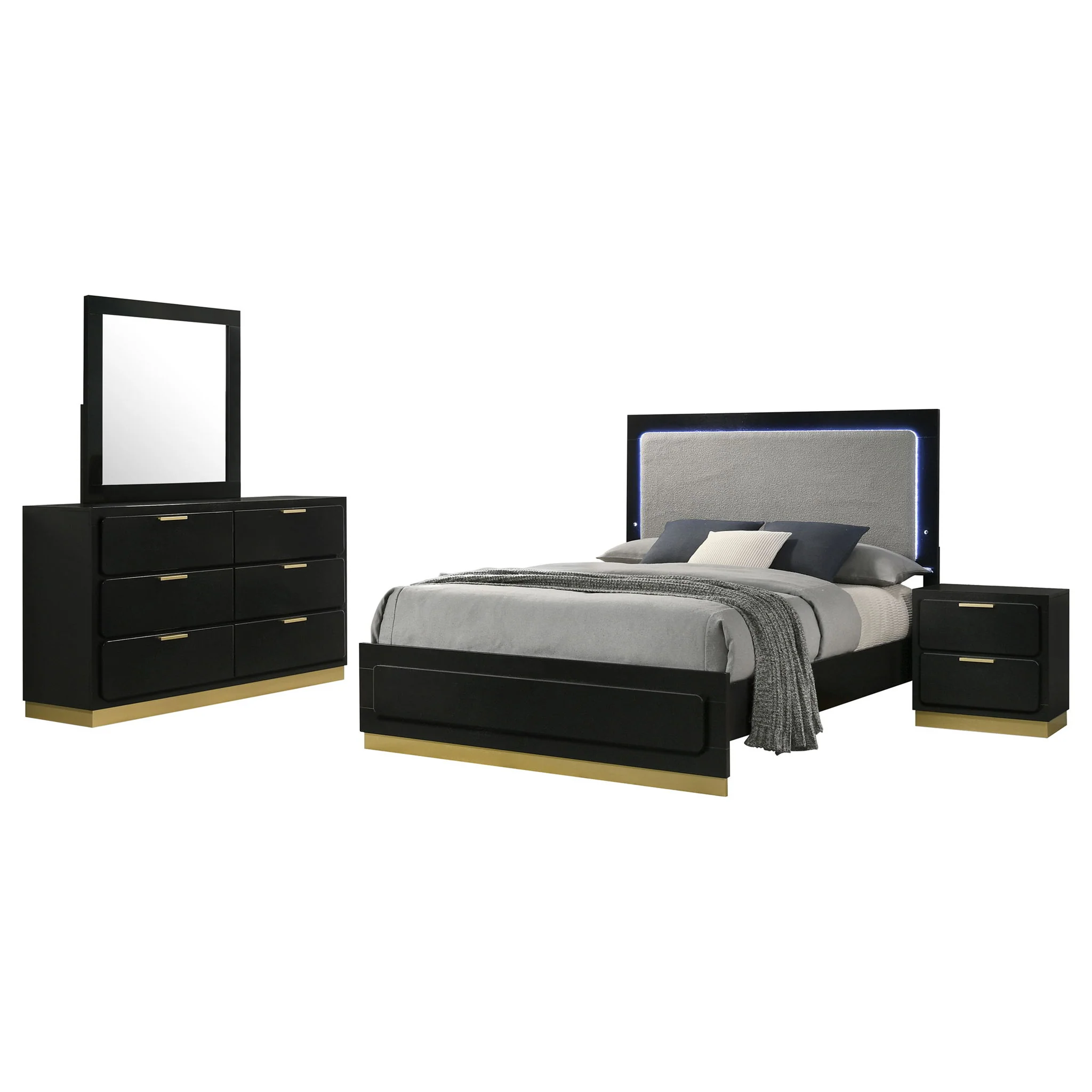 Caraway 4-piece Queen Bedroom Set Black - Image 3