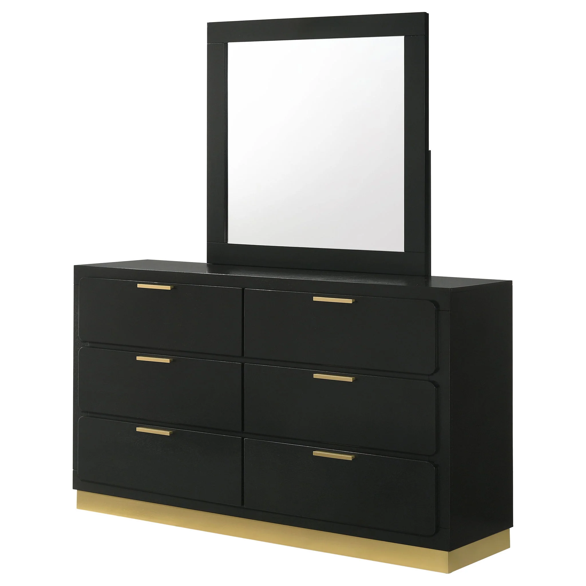 Caraway 6-drawer Dresser with Mirror Black - Image 2